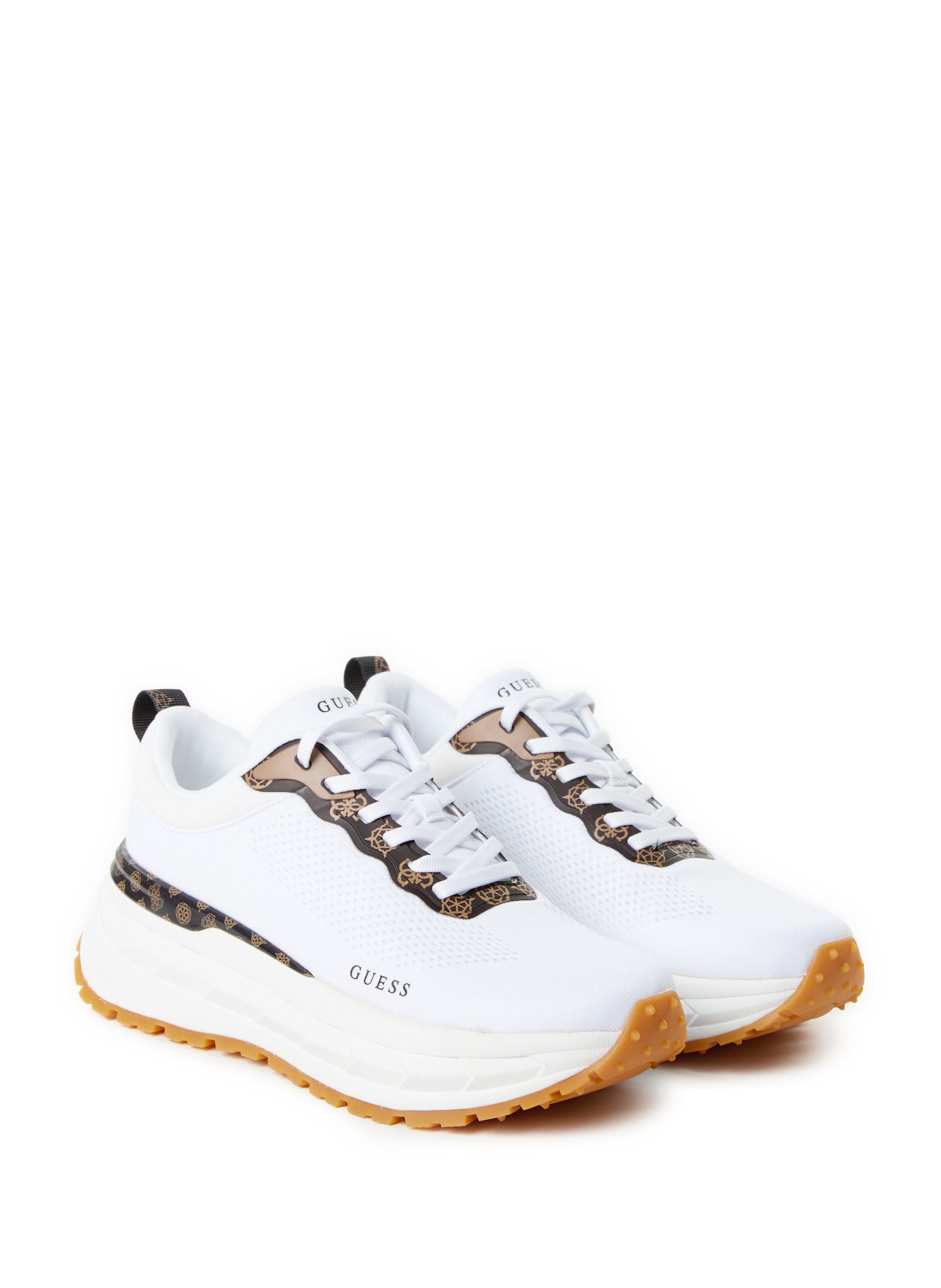 Two-tone wedge sneakers GUESS White