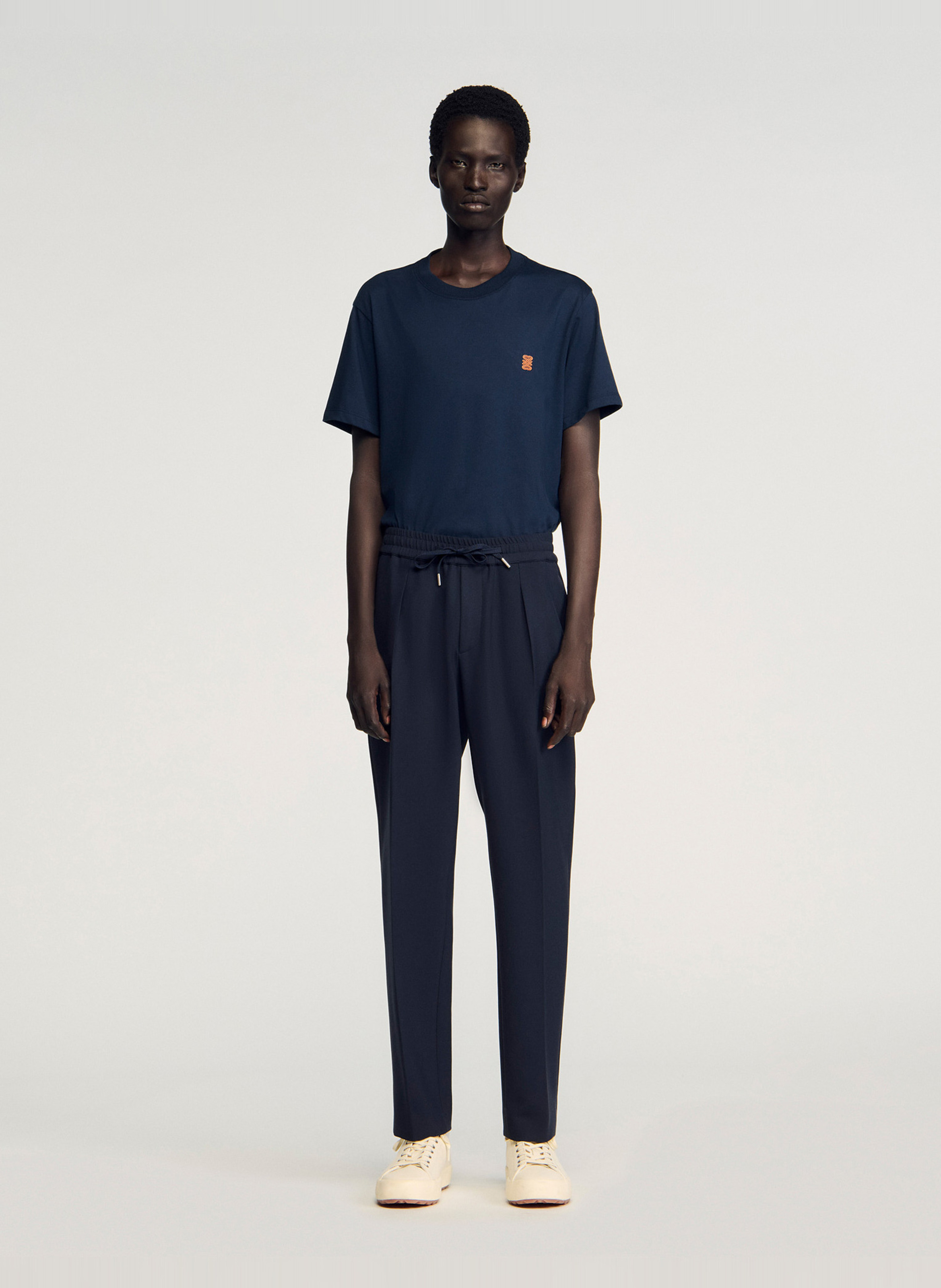 Pantalon droit SANDRO Bleu