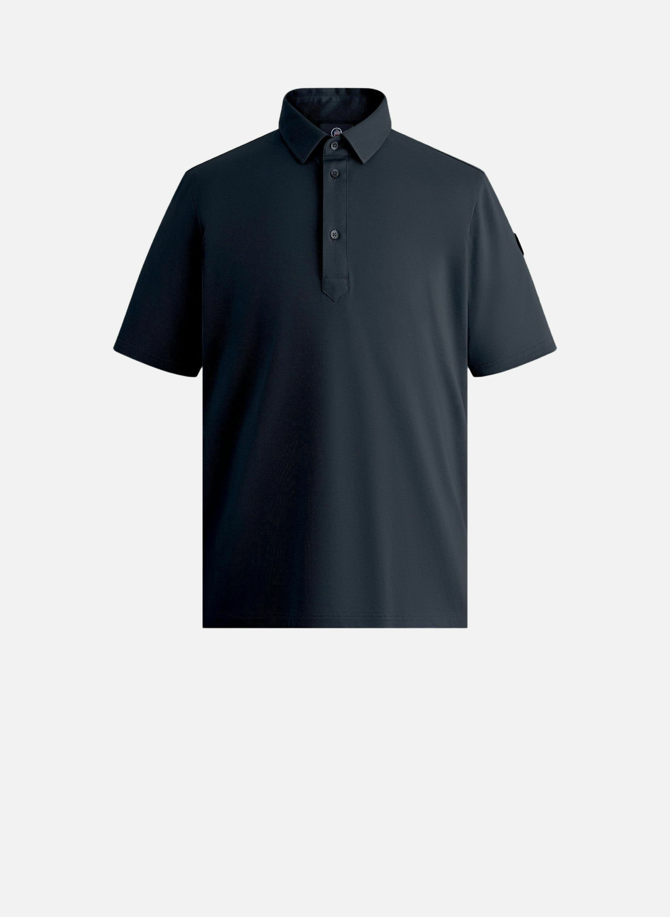 Polo manches courtes germain col chemise coupe regular Bleu