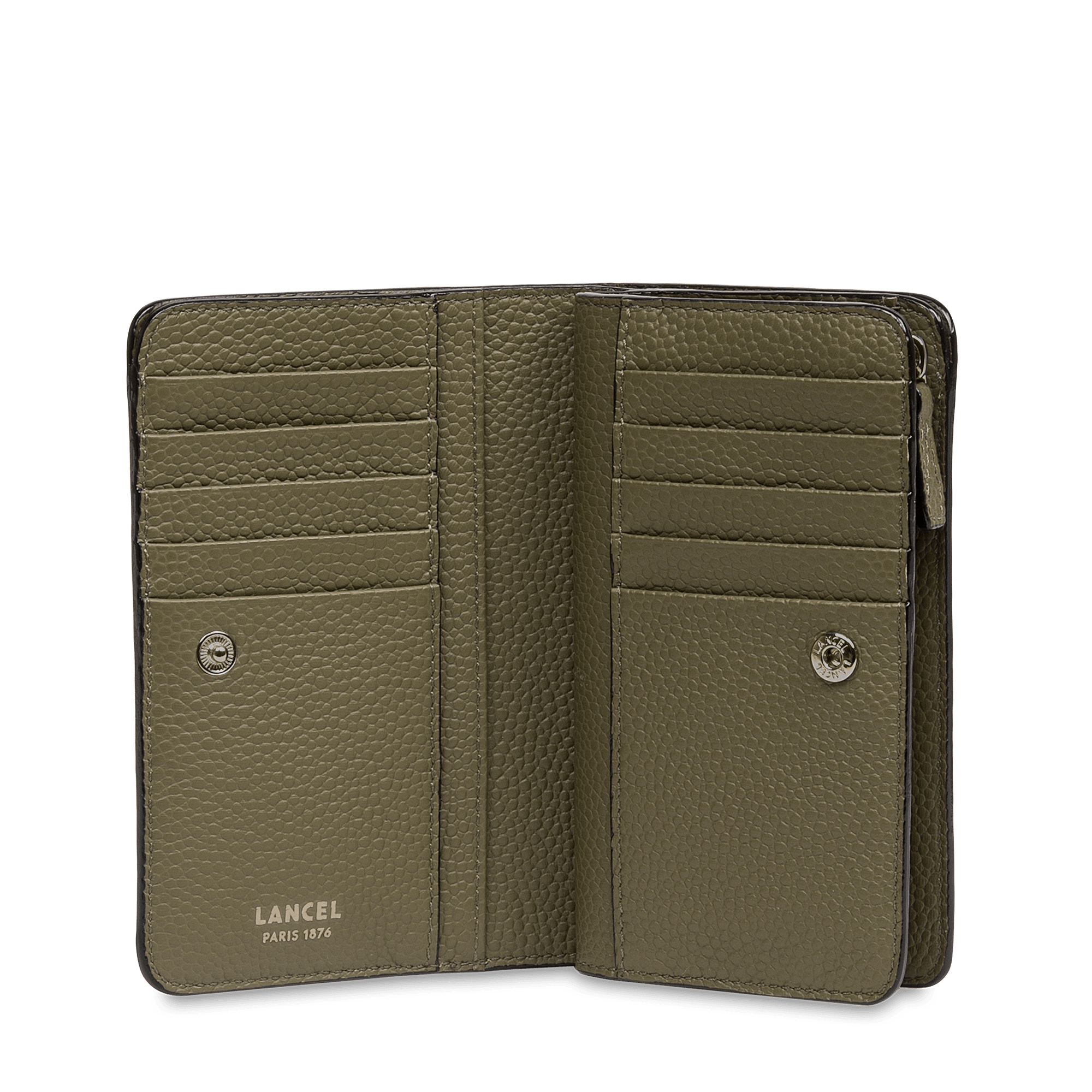 Portefeuille rectangulaire zippé ninon de lancel en cuir LANCEL Vert