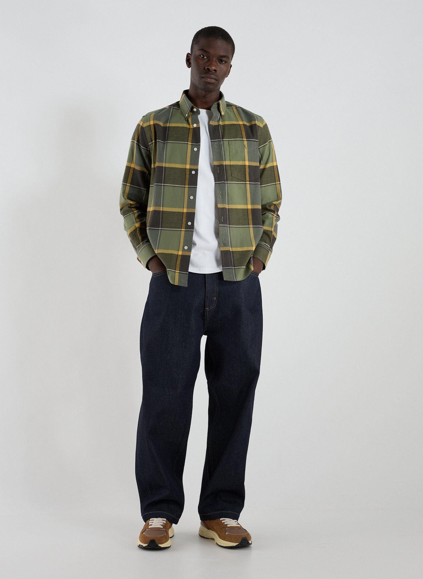 Chemise à carreaux en coton AIGLE Bleu