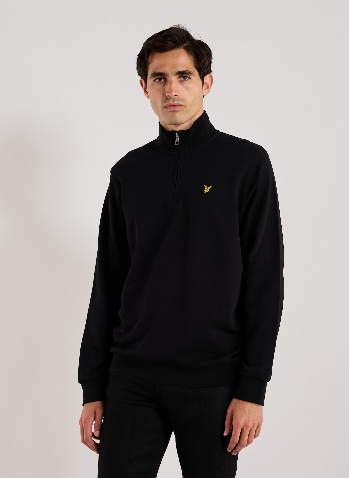 LYLE & SCOTT Gilet col montant en coton Noir