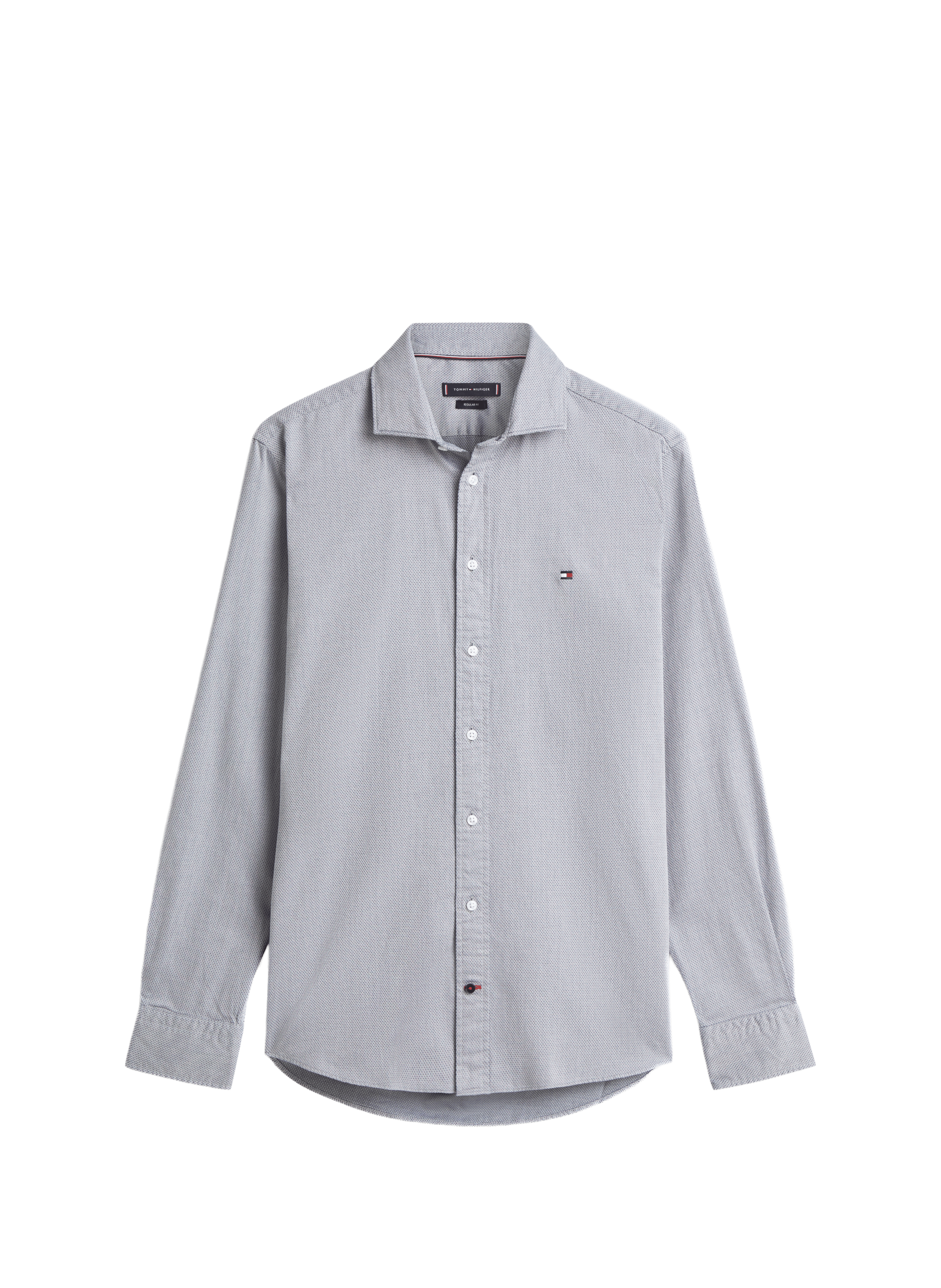 Chemise manches longues à motif en coton  TOMMY HILFIGER Bleu