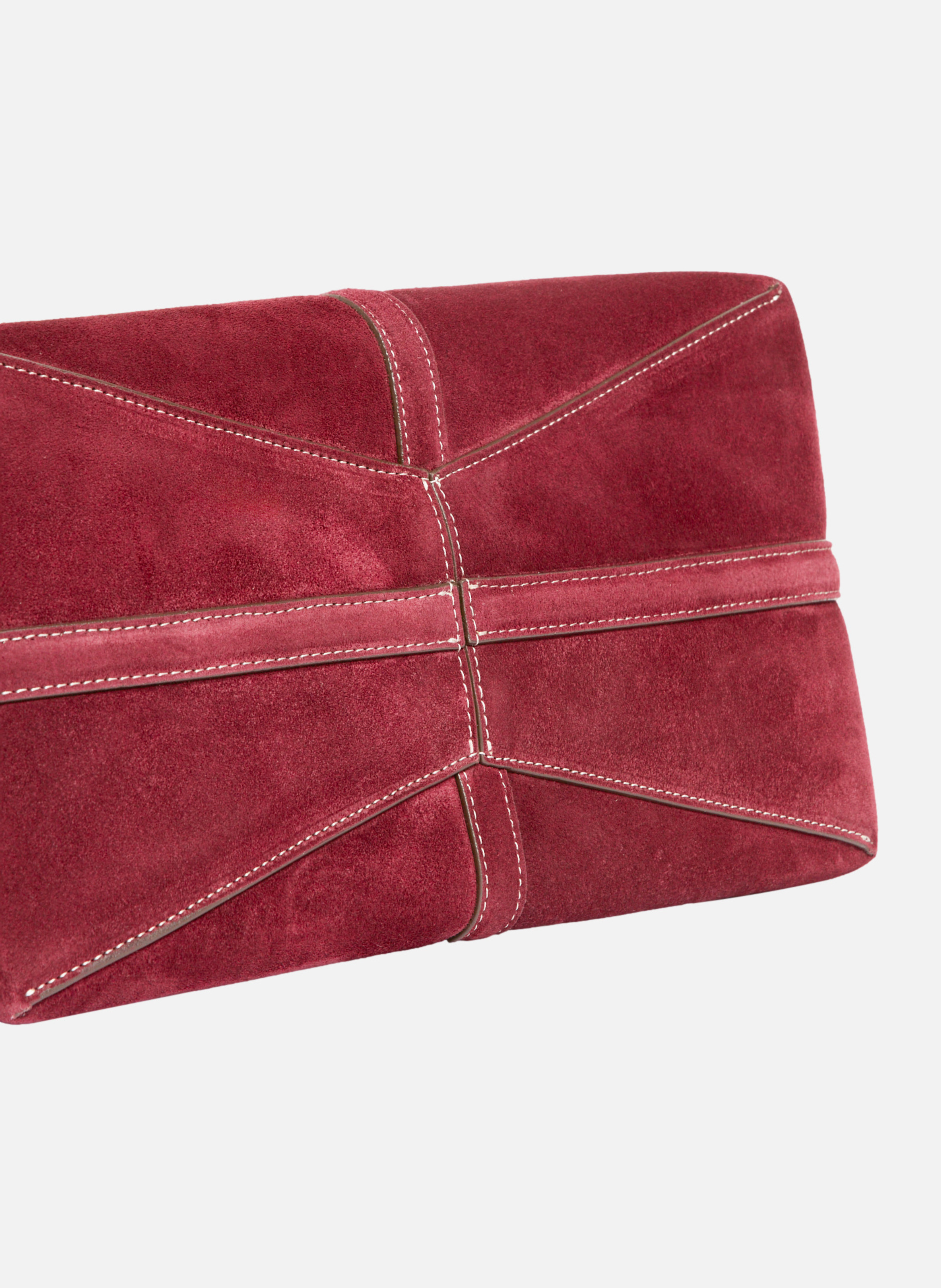 Grand cabas daily en cuir velours VANESSA BRUNO Rouge