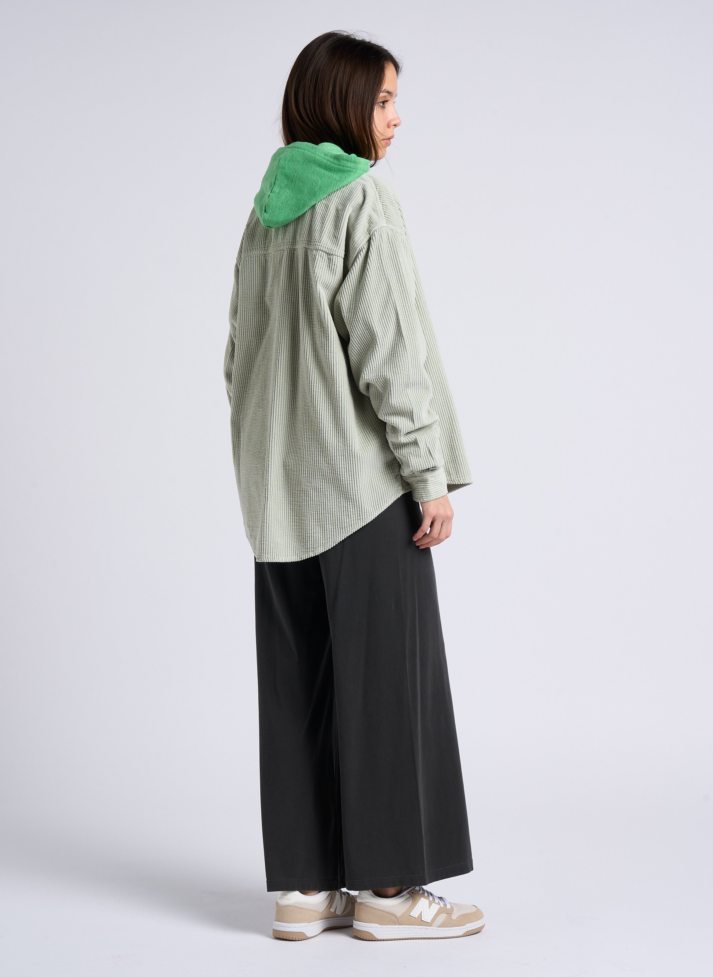 Jogging large taille haute en coton mélangé pymaz AMERICAN VINTAGE Noir