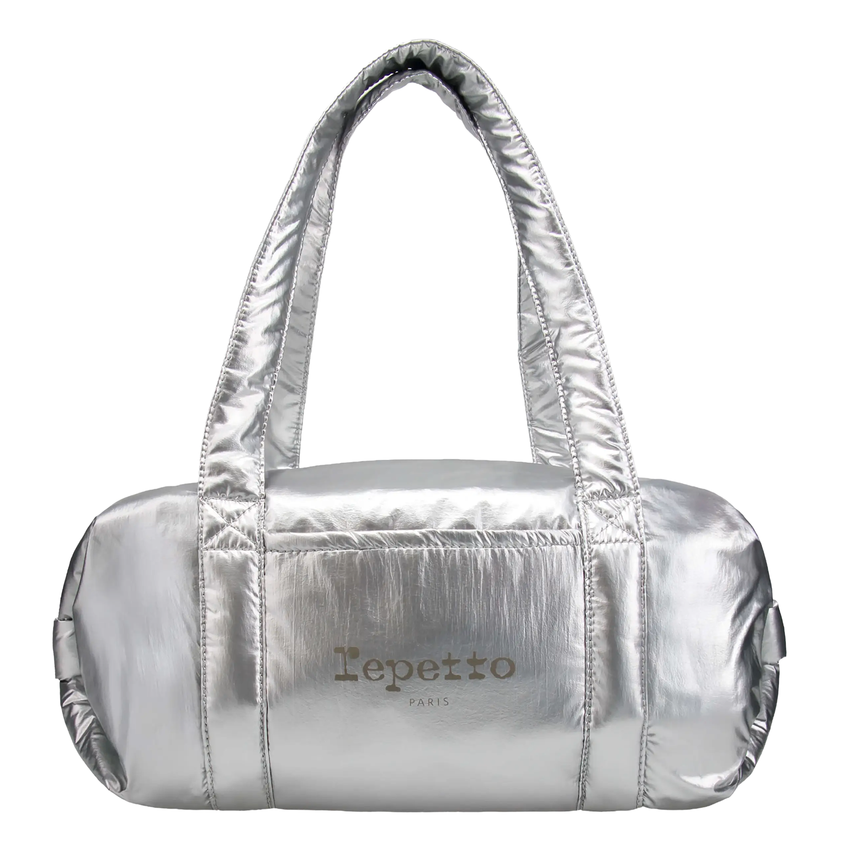 Sac polochon métallisé REPETTO Argent