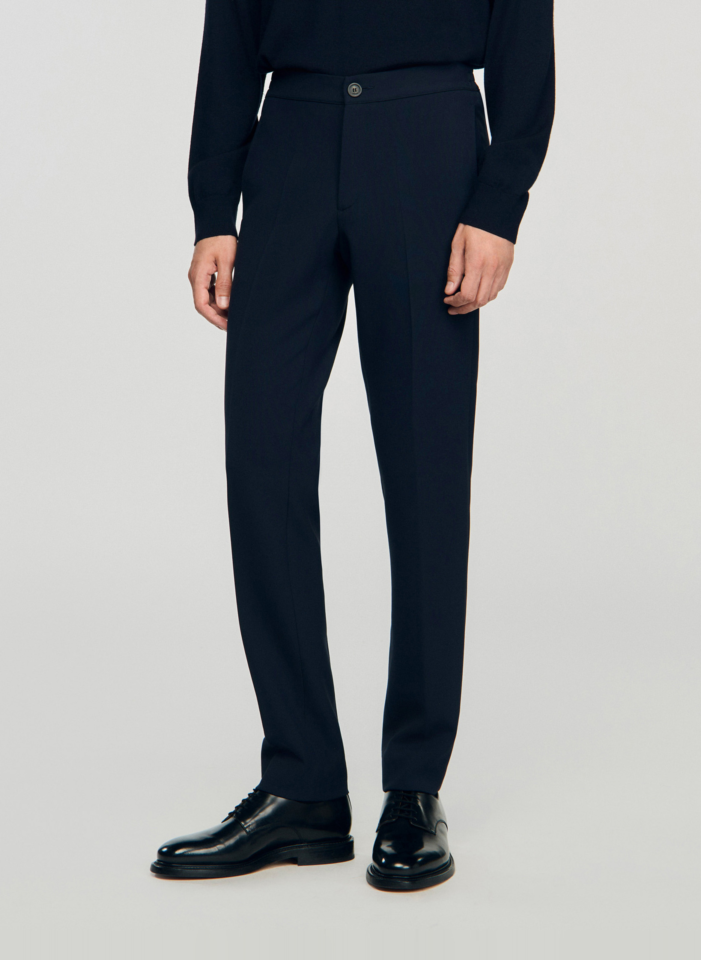 Pantalon droit SANDRO Bleu