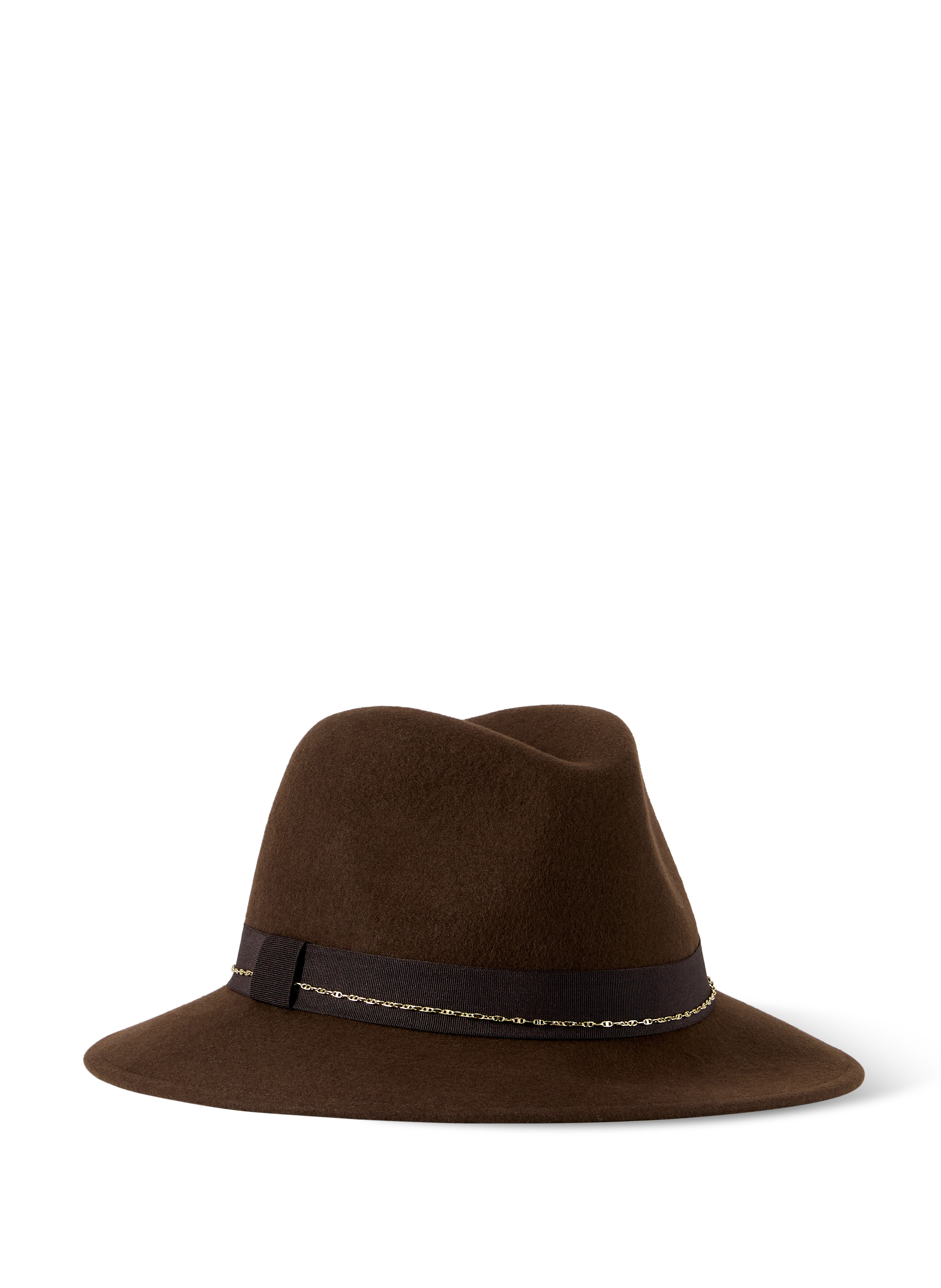 Chapeau en fentre uni AU PRINTEMPS PARIS Marron