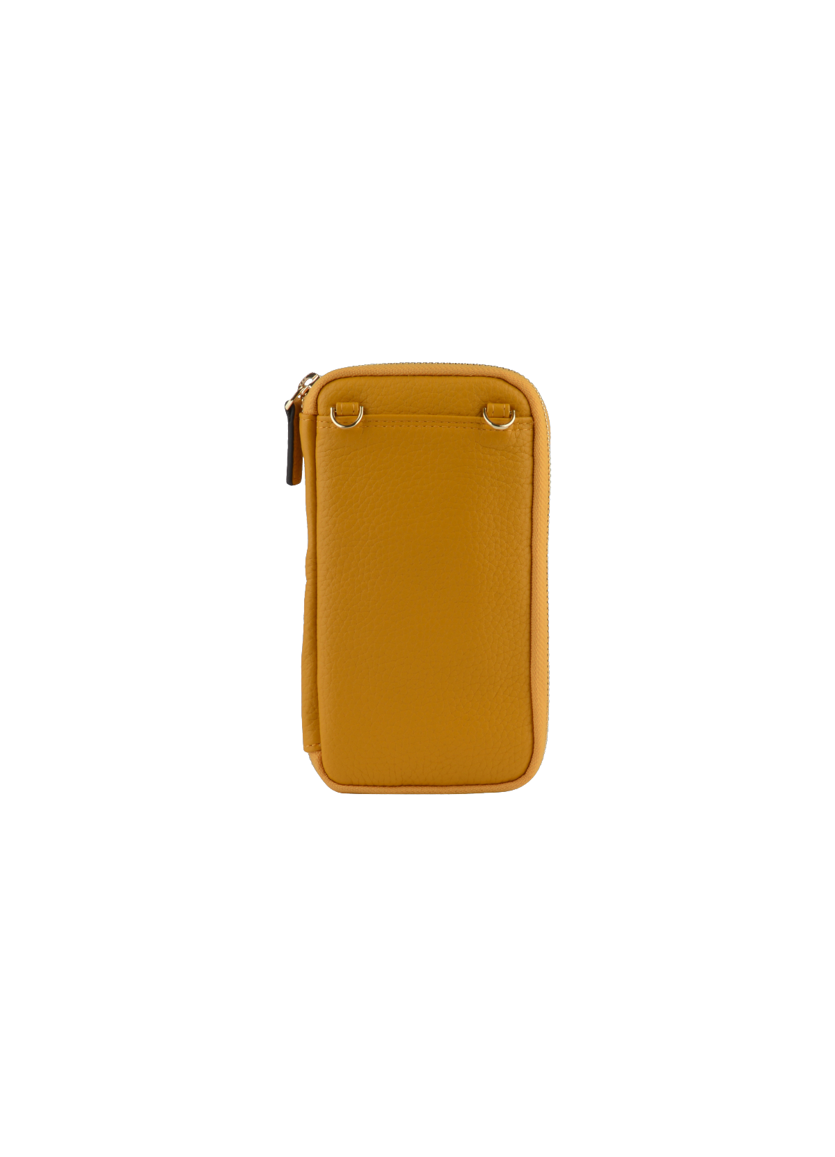 Club | Etui téléphone portable en cuir de veau grainé POURCHET Jaune