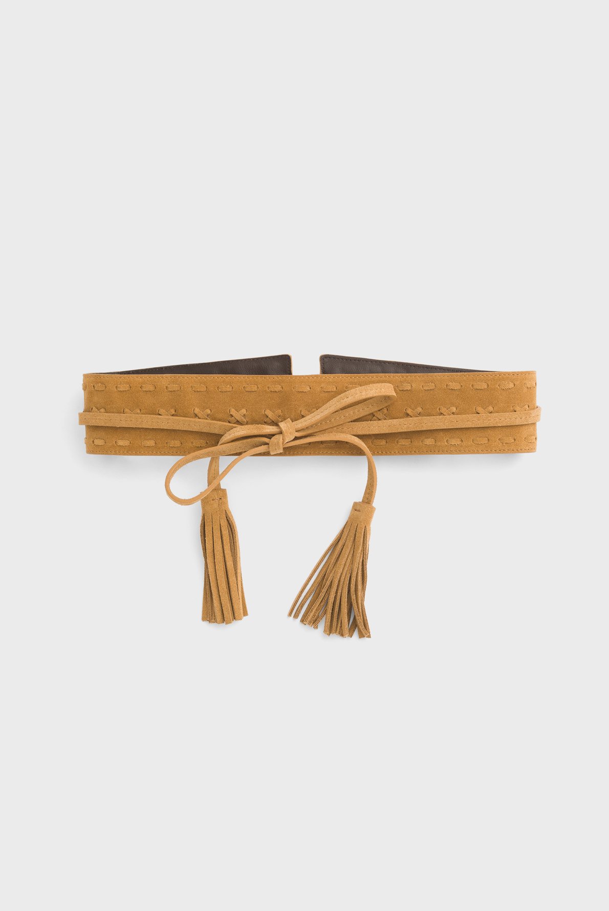 Ceinture en cuir velours - irina PABLO Marron