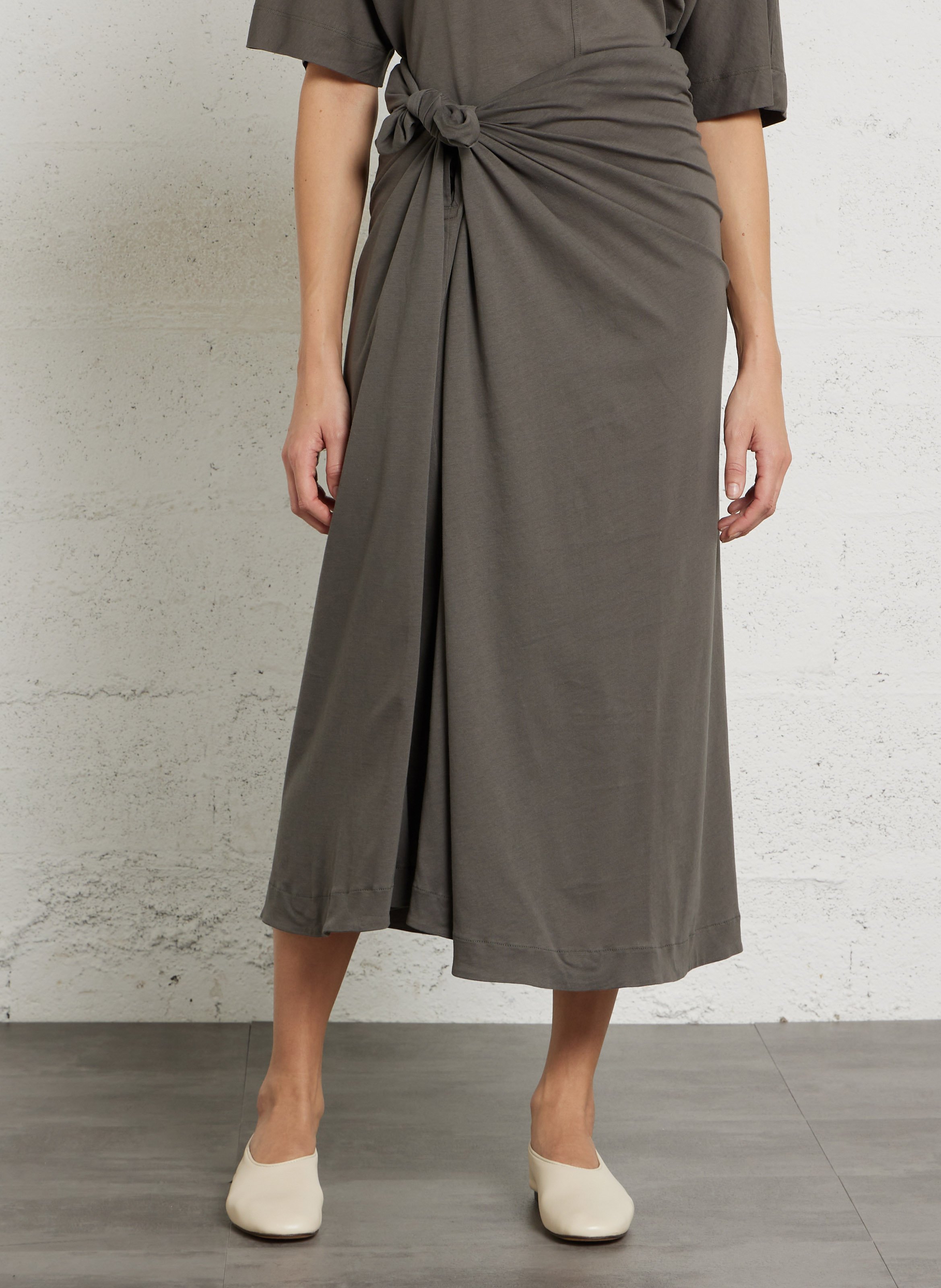 Jupe longue en coton bio Goa SOEUR Bleu