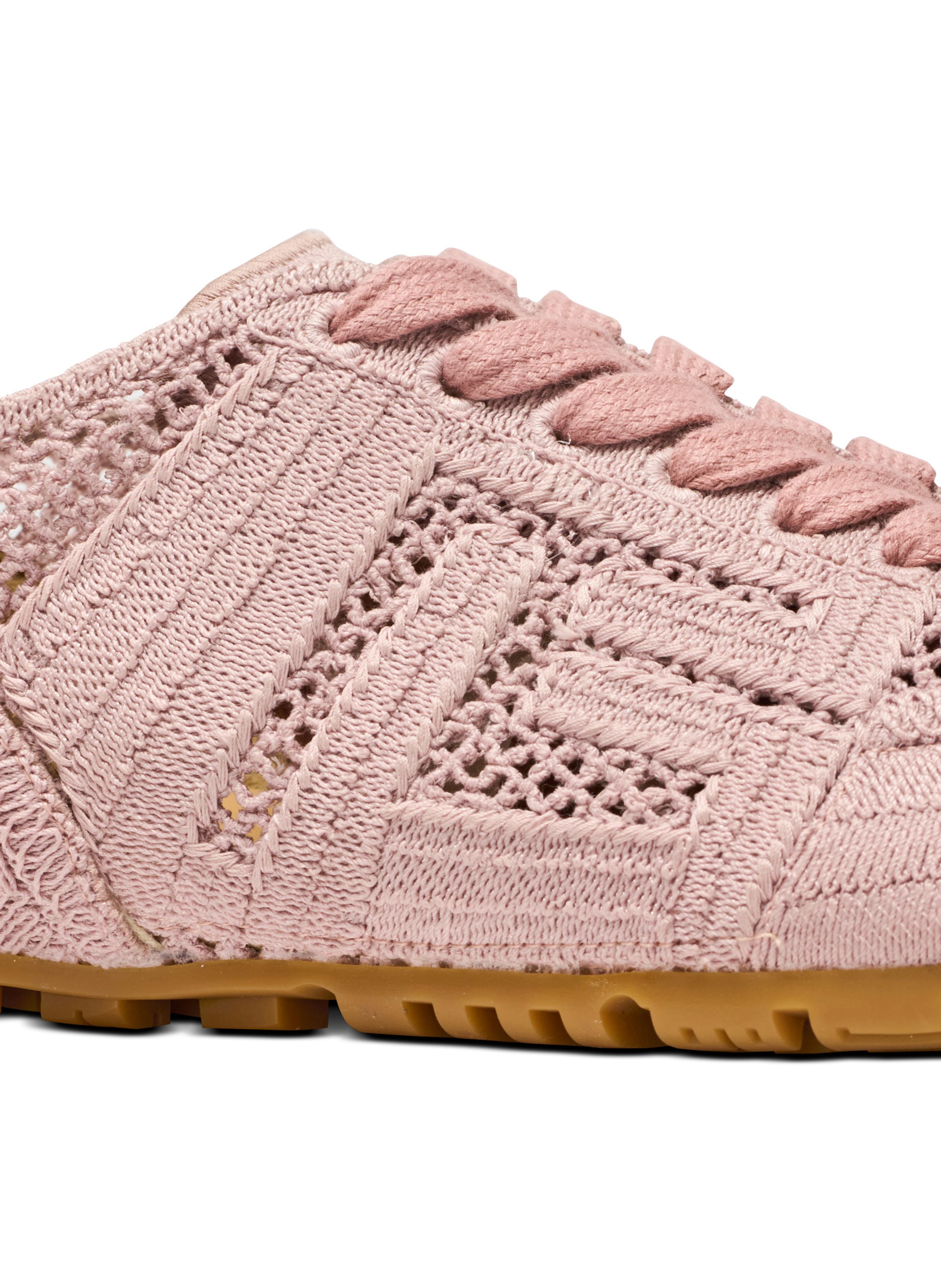 Baskets racer 45 en macramé BALMAIN Rose