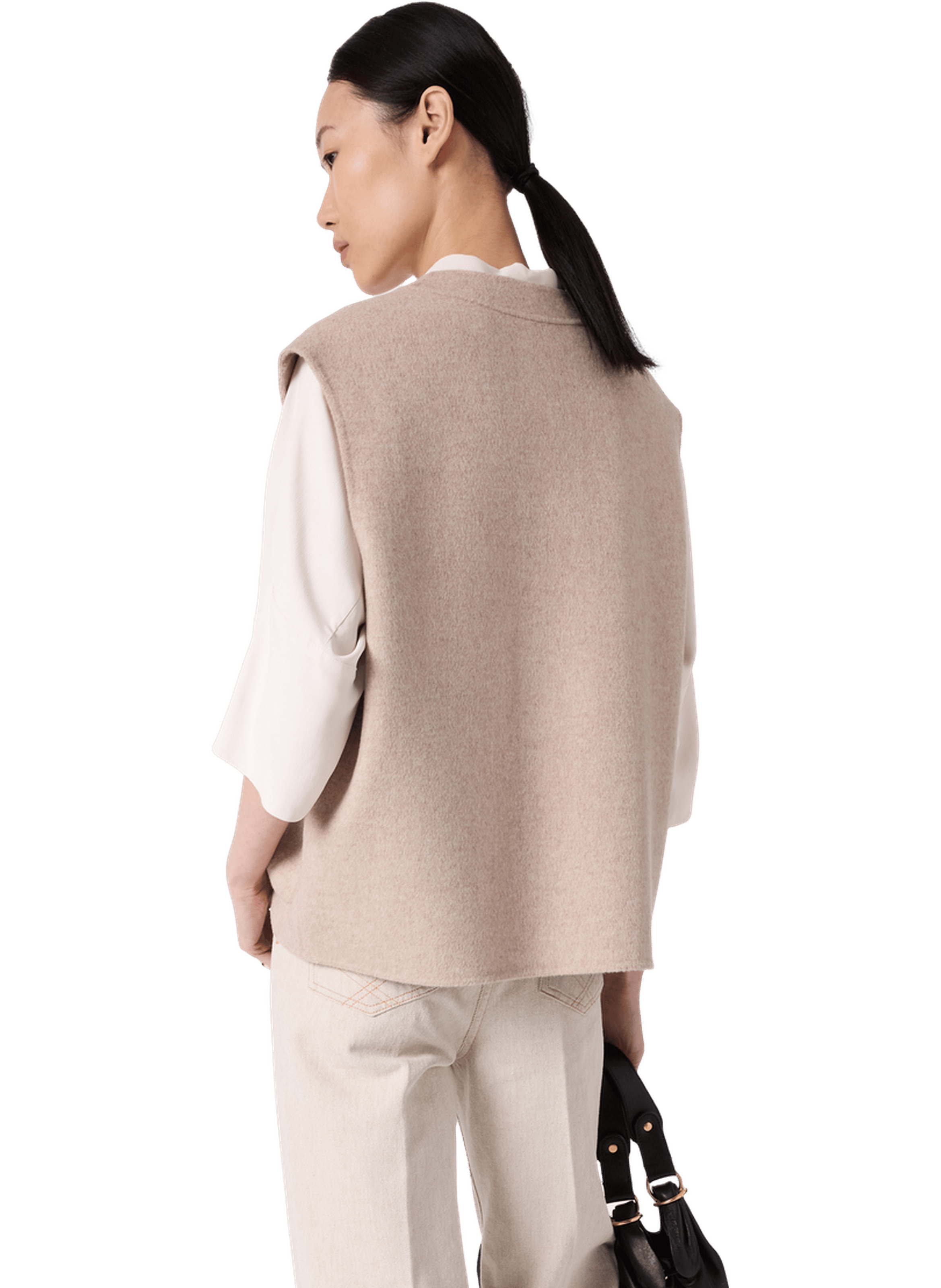 Veste sans manche en laine fine - talmine GERARD DAREL Beige