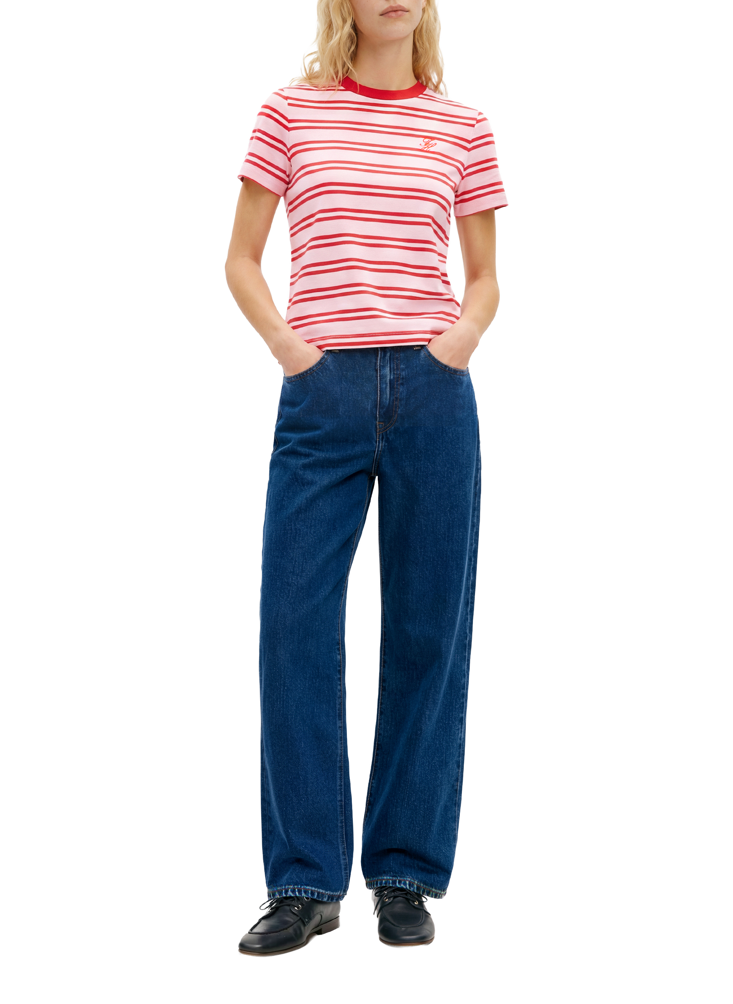 T-shirt avec logo en coton TOMMY HILFIGER Multicolore