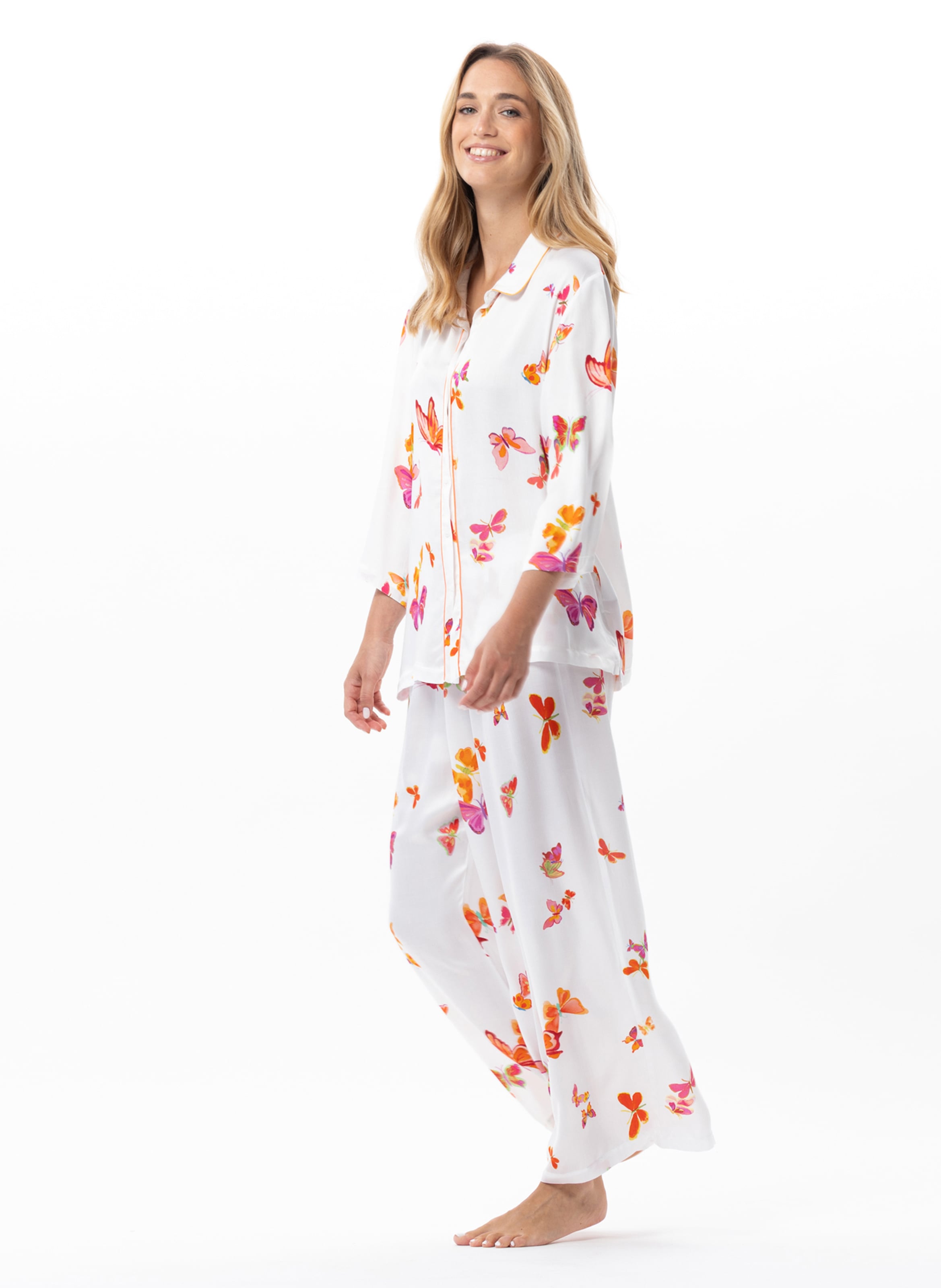 Pyjama boutonné en viscose robinson 206 LE CHAT Multicolore