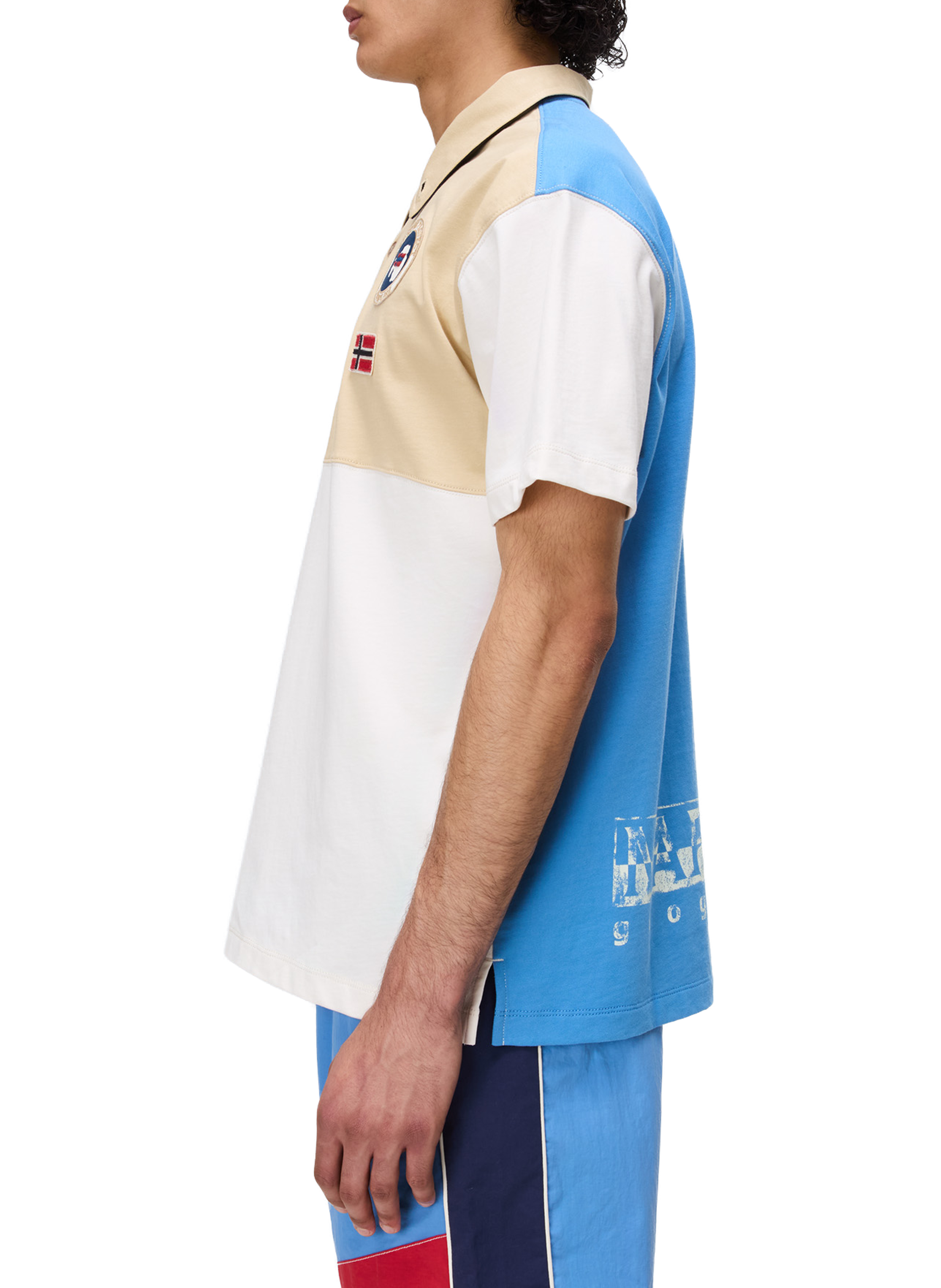 Polo manches courtes Reflect à logo en coton NAPAPIJRI Blanc