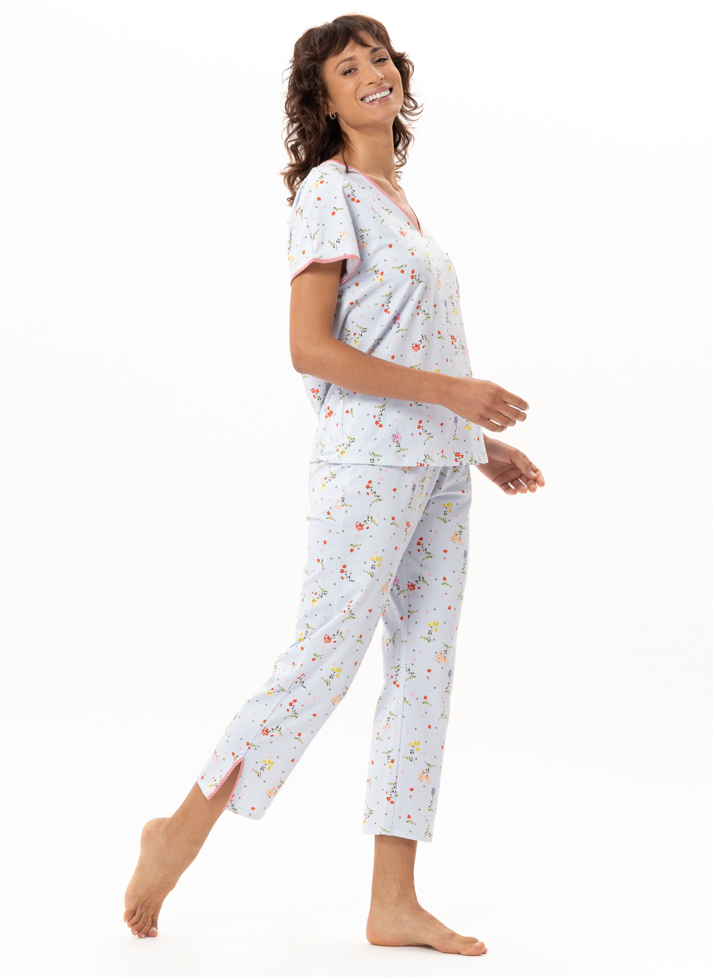 Pyjama en coton daisy 202 LE CHAT Multicolore