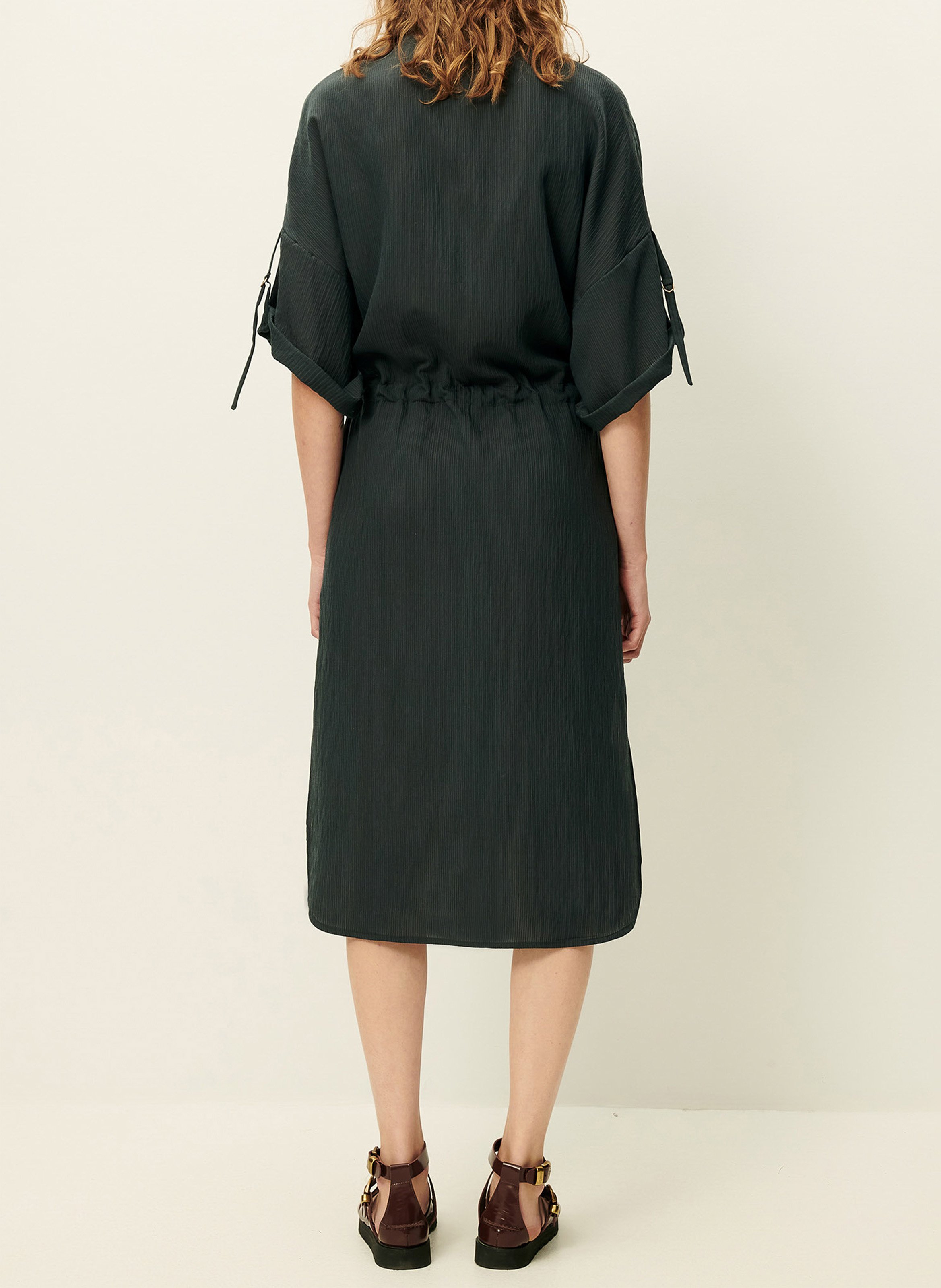 Robe midi col classique anatole SESSUN Vert