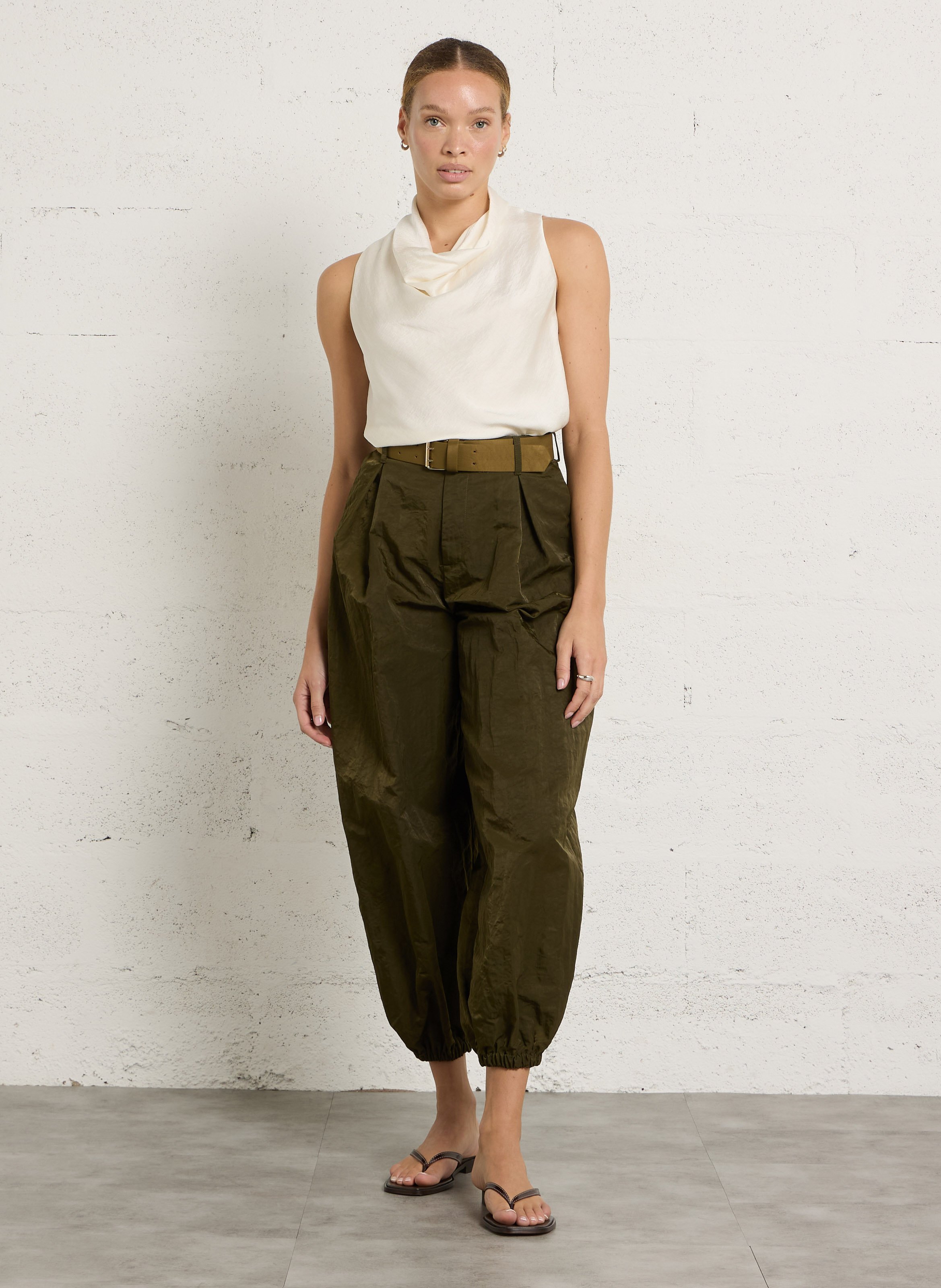 Top droit col bénitier dorine MAISON 123 Blanc