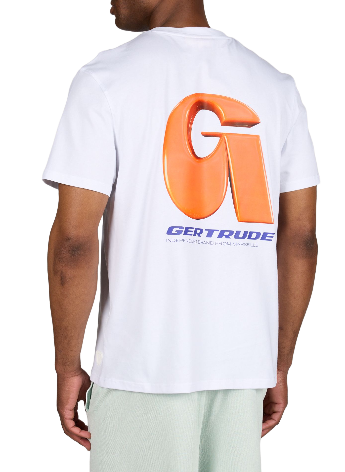 Bedrucktes T-Shirt aus Baumwolle GERTRUDE ET GASTON Weiss