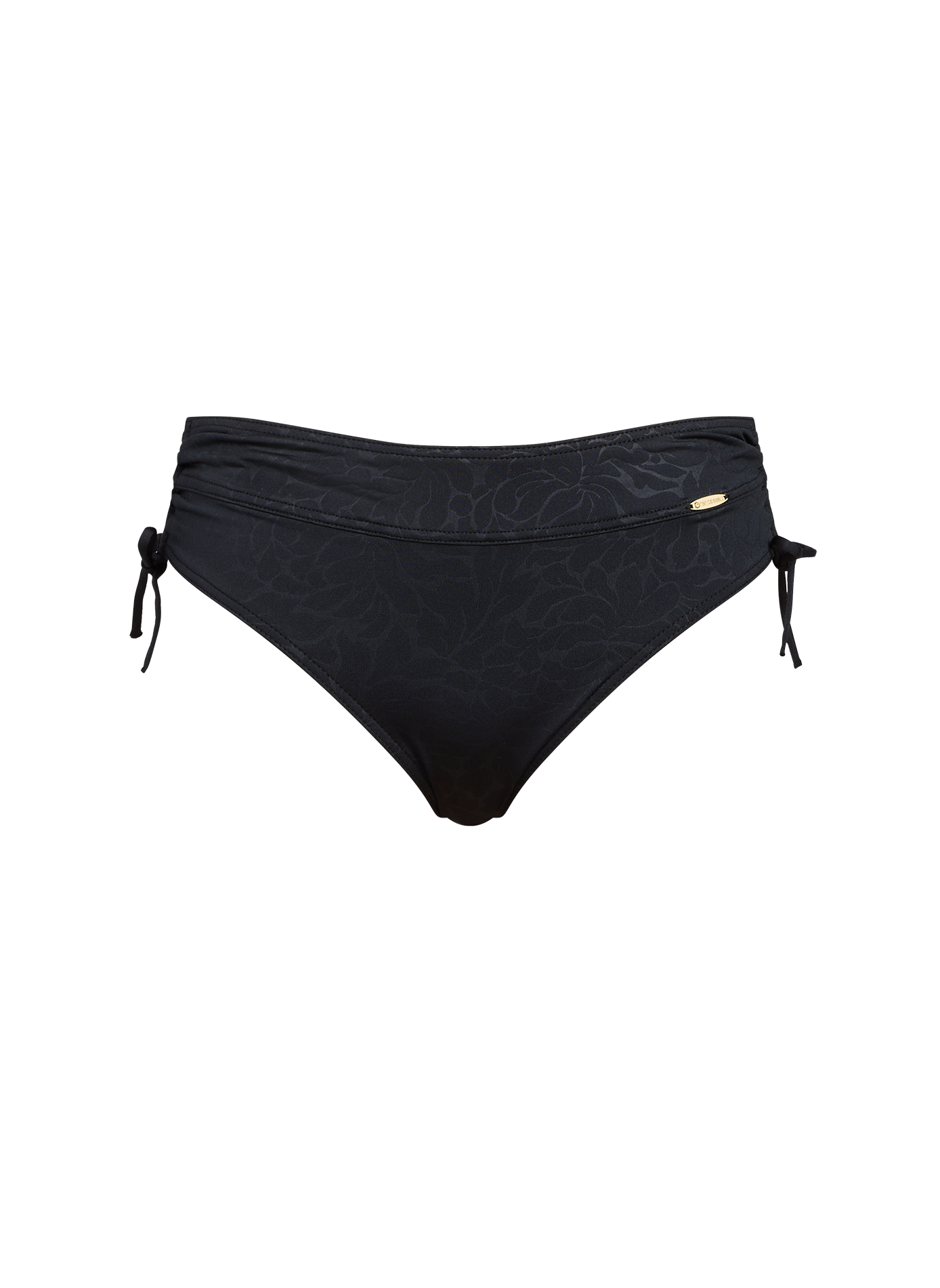 Bas de maillot de bain à fleurs avec noeuds GRAIN DE SABLE Noir