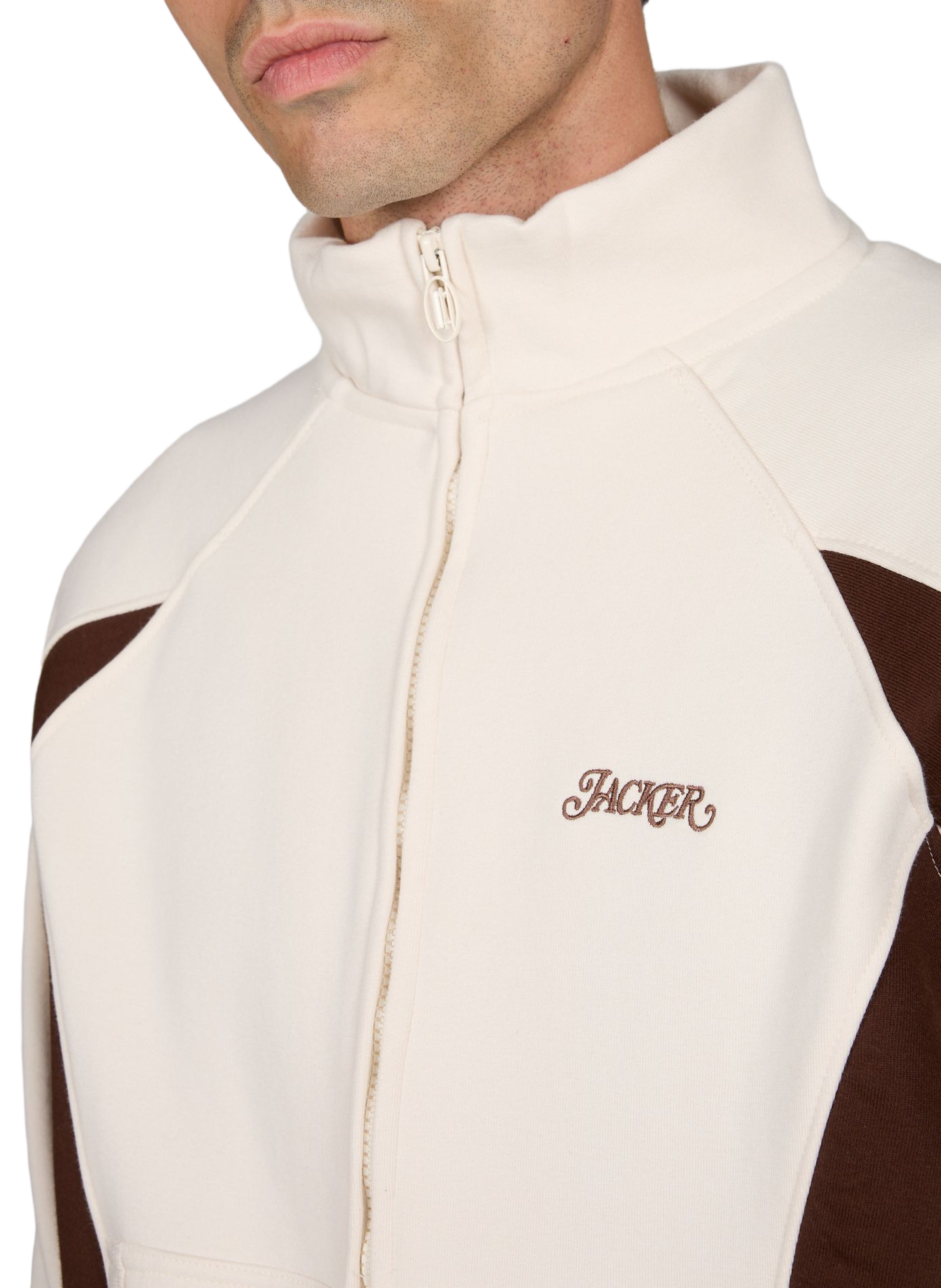 Veste Trevi Track en coton mélangé JACKER. Beige