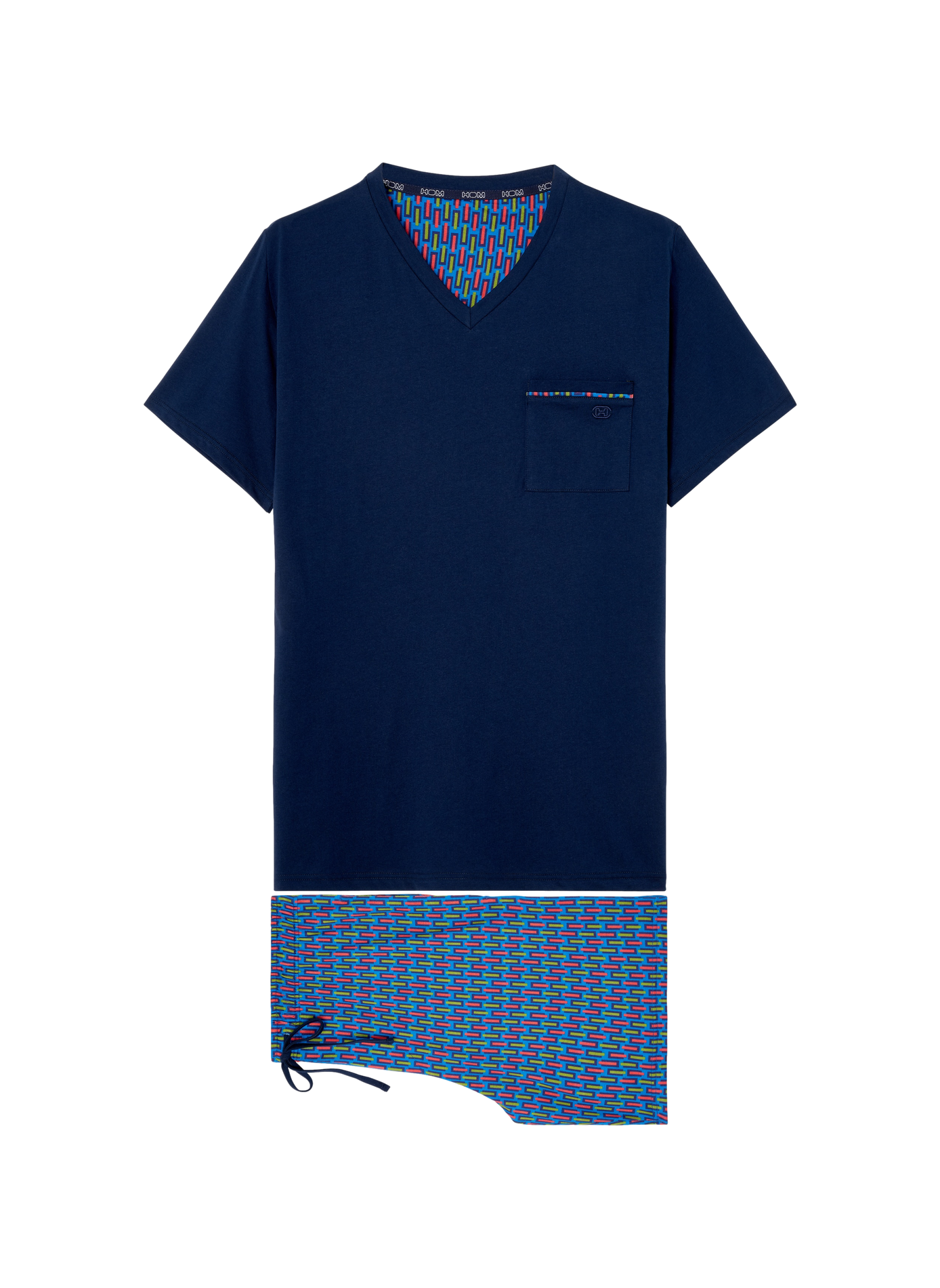 Ensemble de pyjama court en coton HOM Multicolore