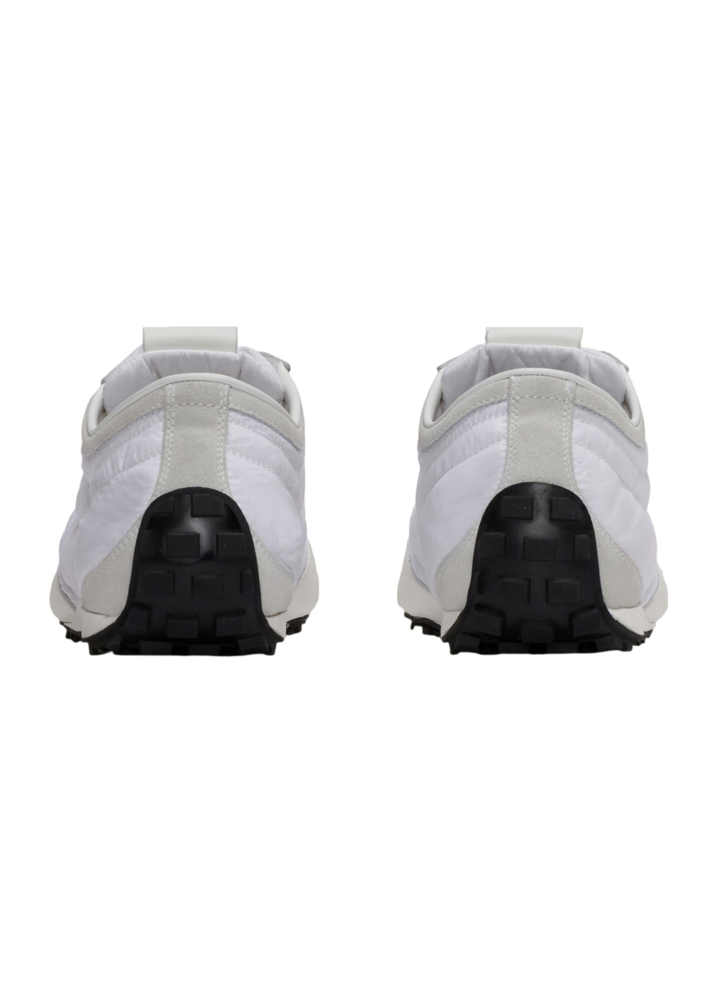 Baskets racing low en nylon et cuir BALMAIN Blanc