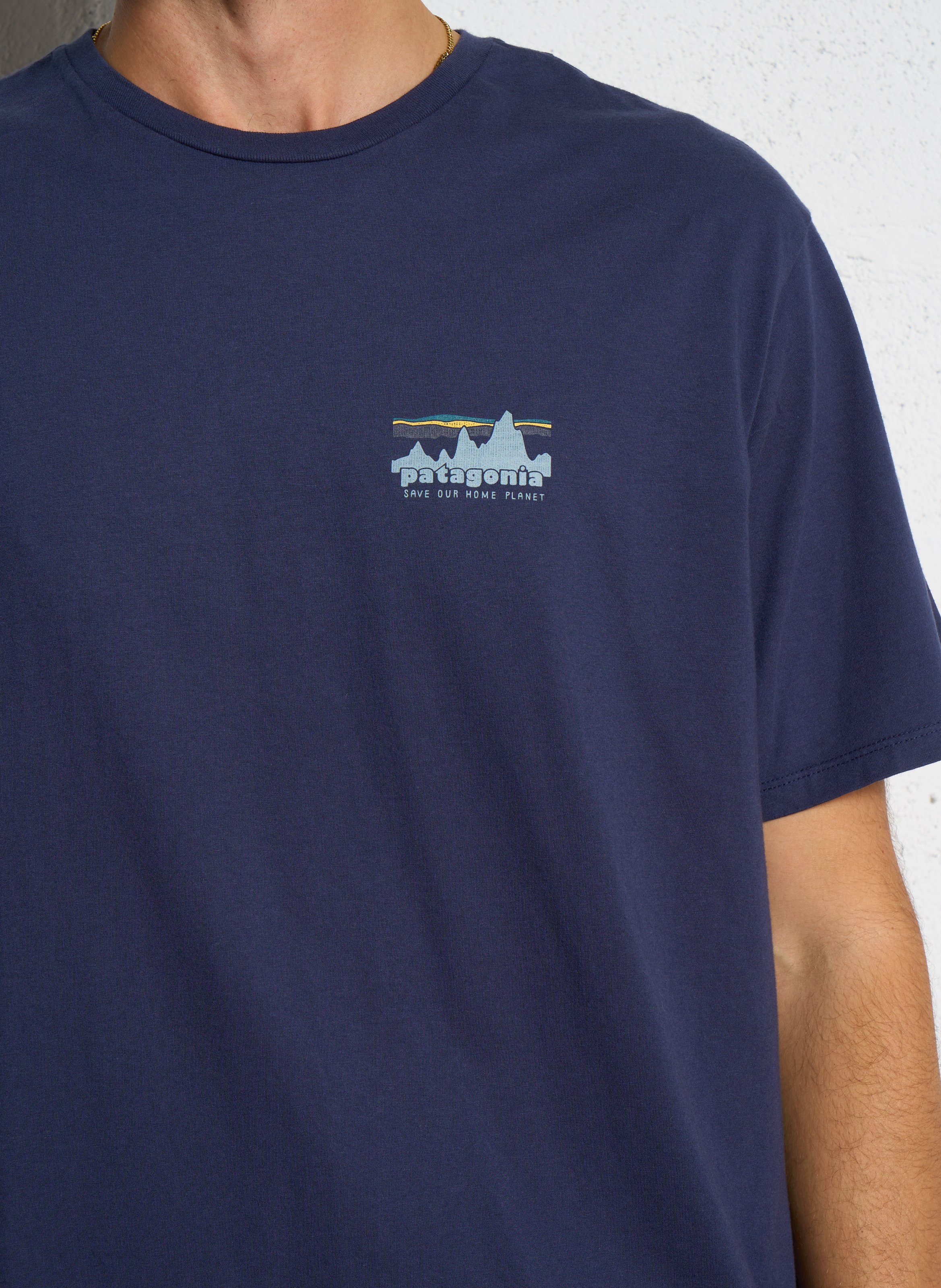 Tee-shirt droit en coton biologique PATAGONIA Bleu