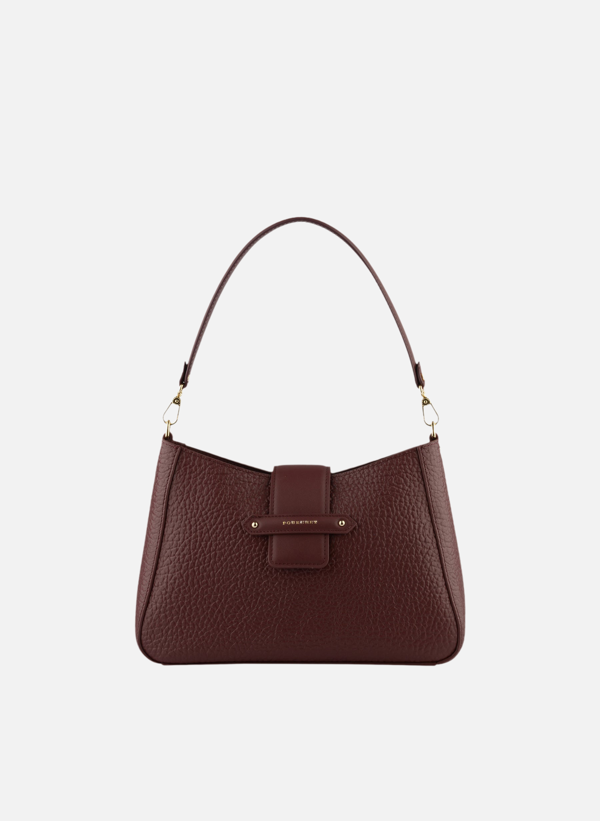 Fleuves | sac porté épaule gm en cuir de vachette  Bordeaux
