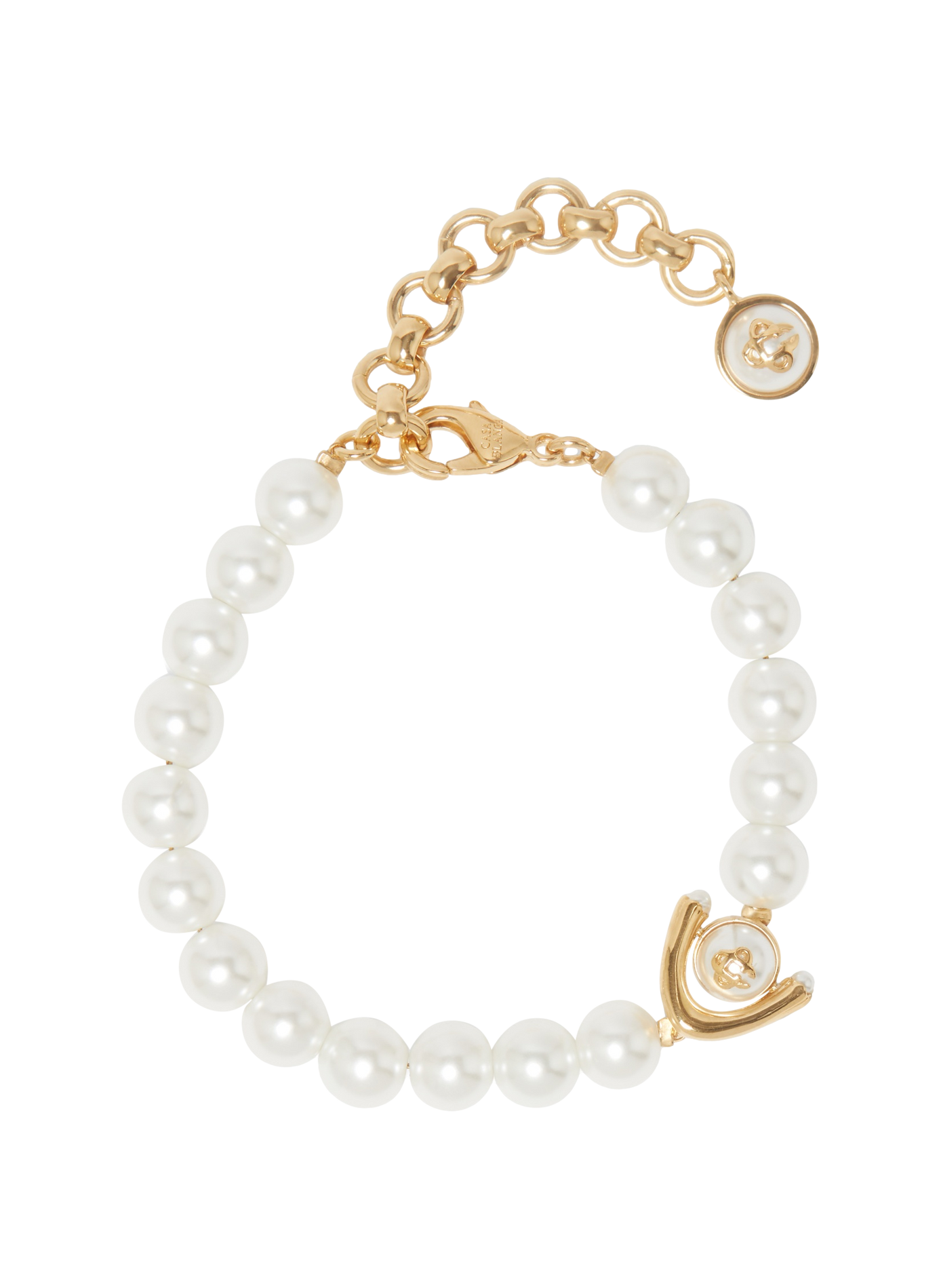 Bracelet logo à perles CASABLANCA PARIS Doré