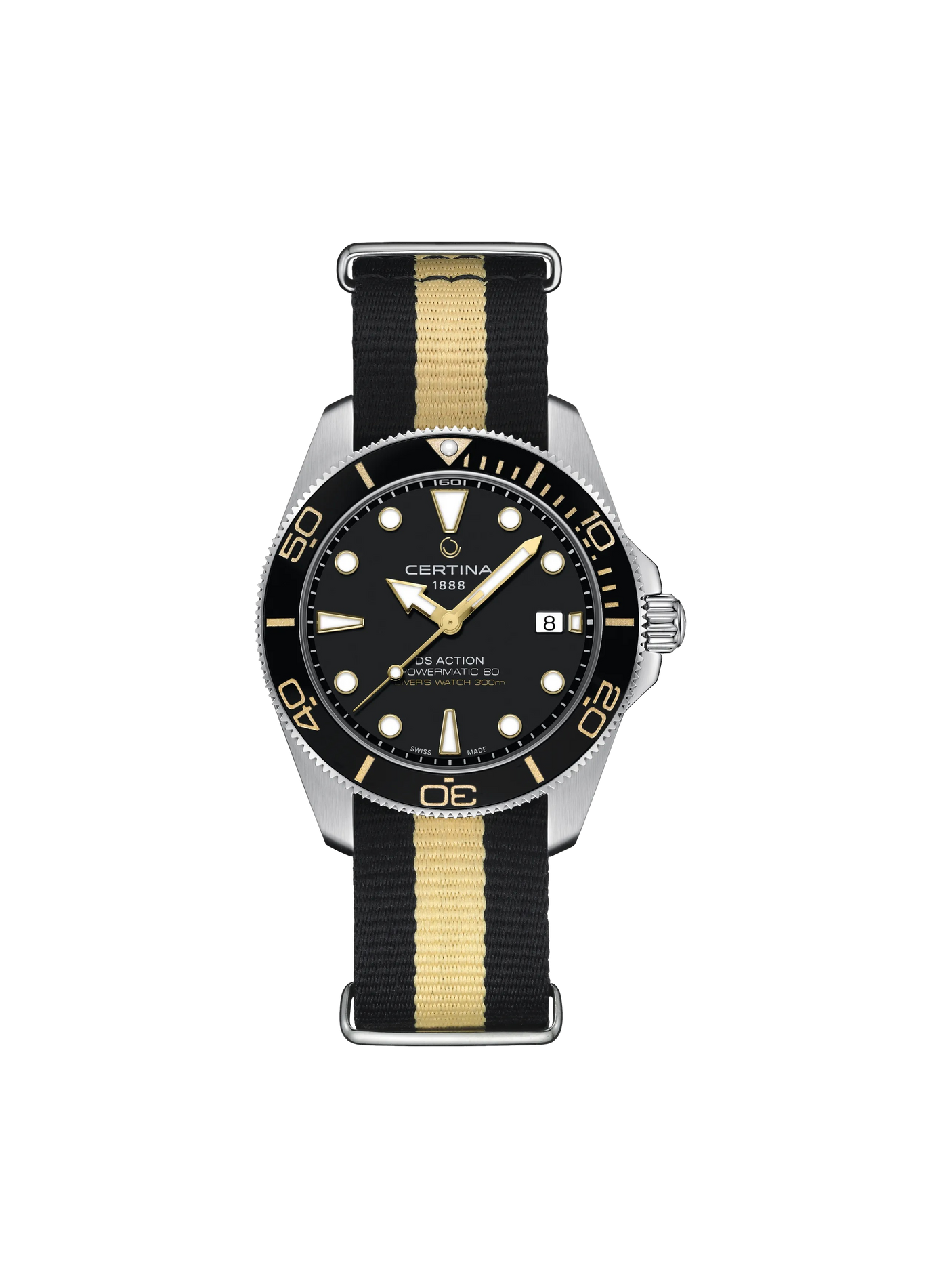Montre automatique DS ACTION DIVER en nylon CERTINA Noir