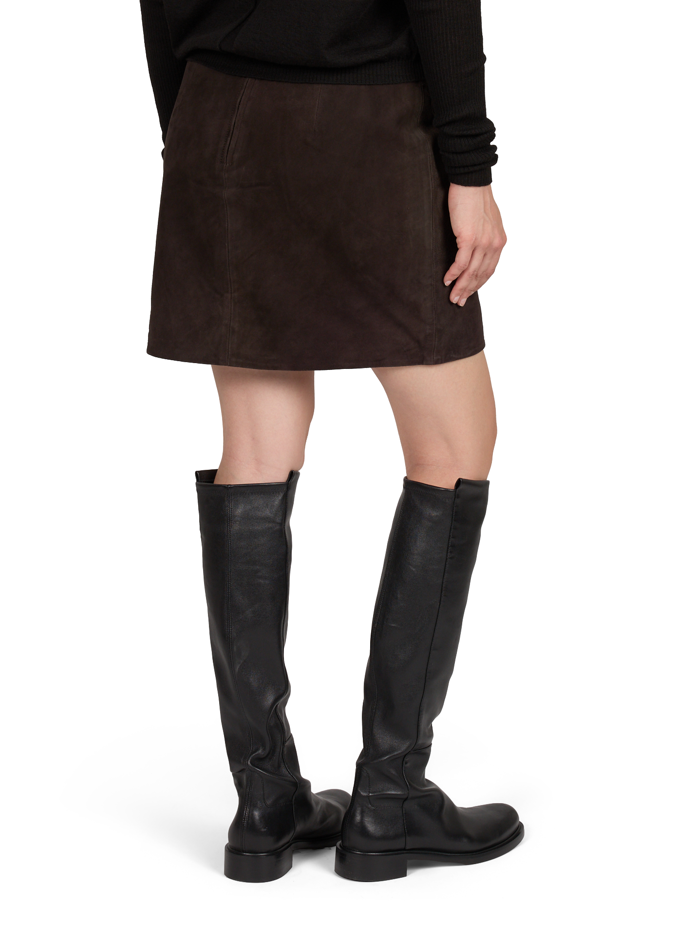 Leather mini skirt  ROTATE Brown