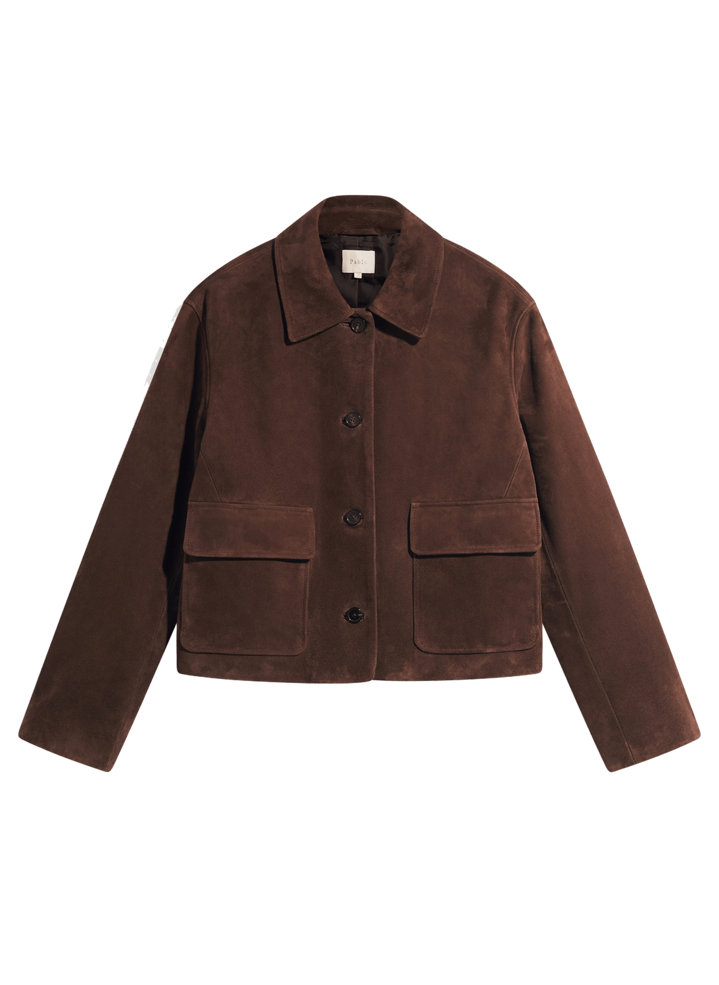Veste courte en cuir velours - pilar PABLO Marron