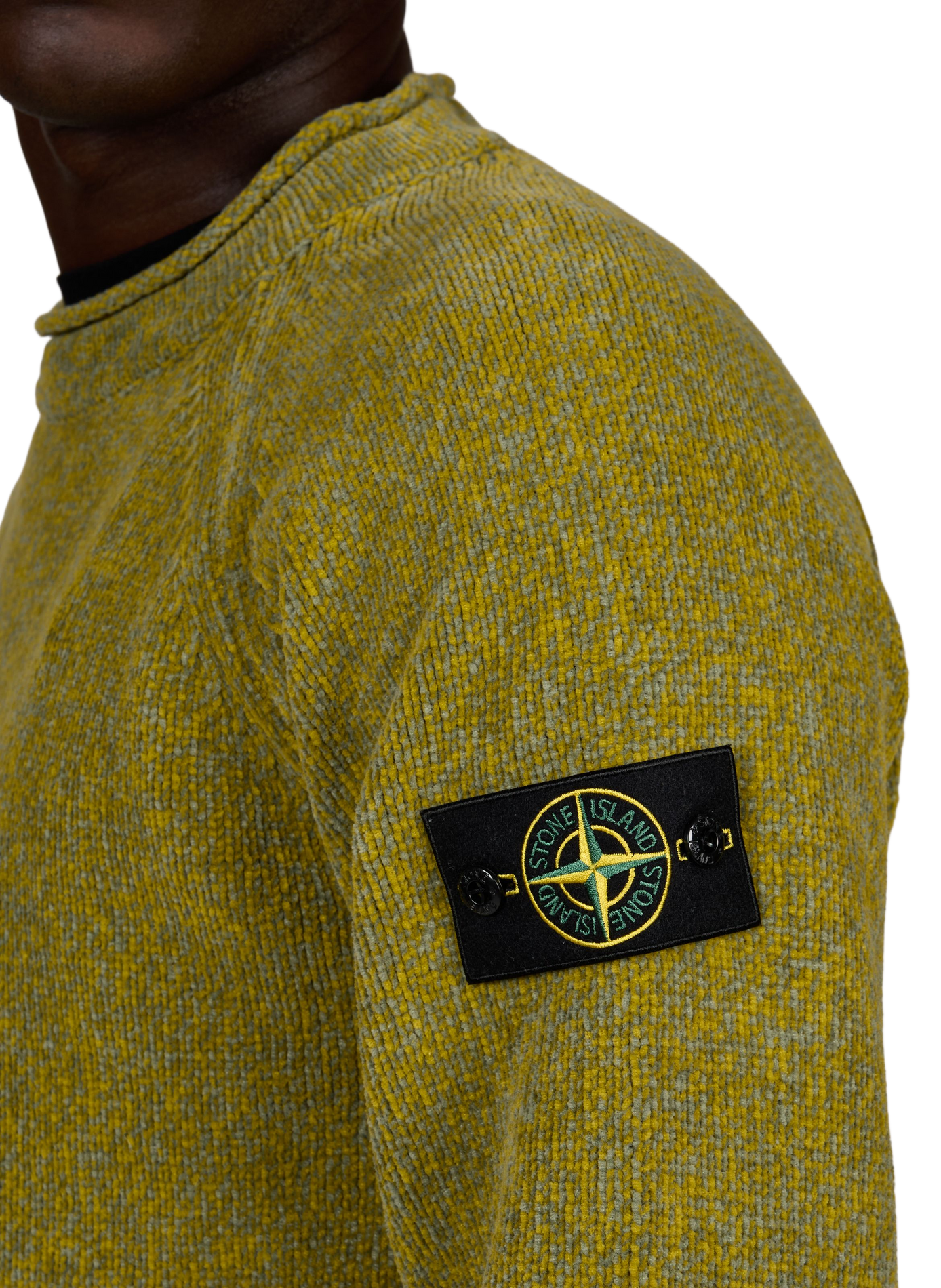 Pull droit en coton STONE ISLAND Kaki