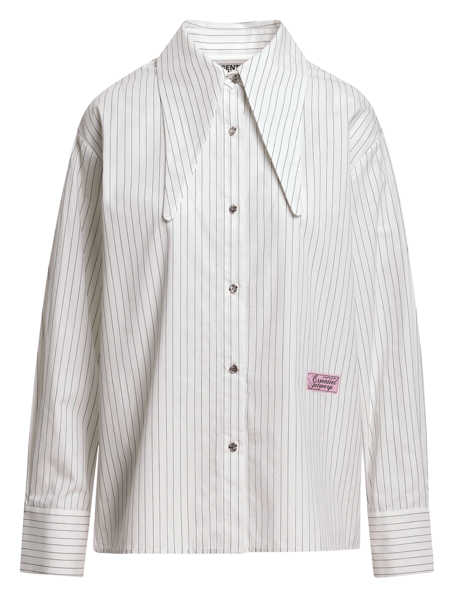 Chemise col en pointe en coton bio kacao ESSENTIEL ANTWERP Blanc