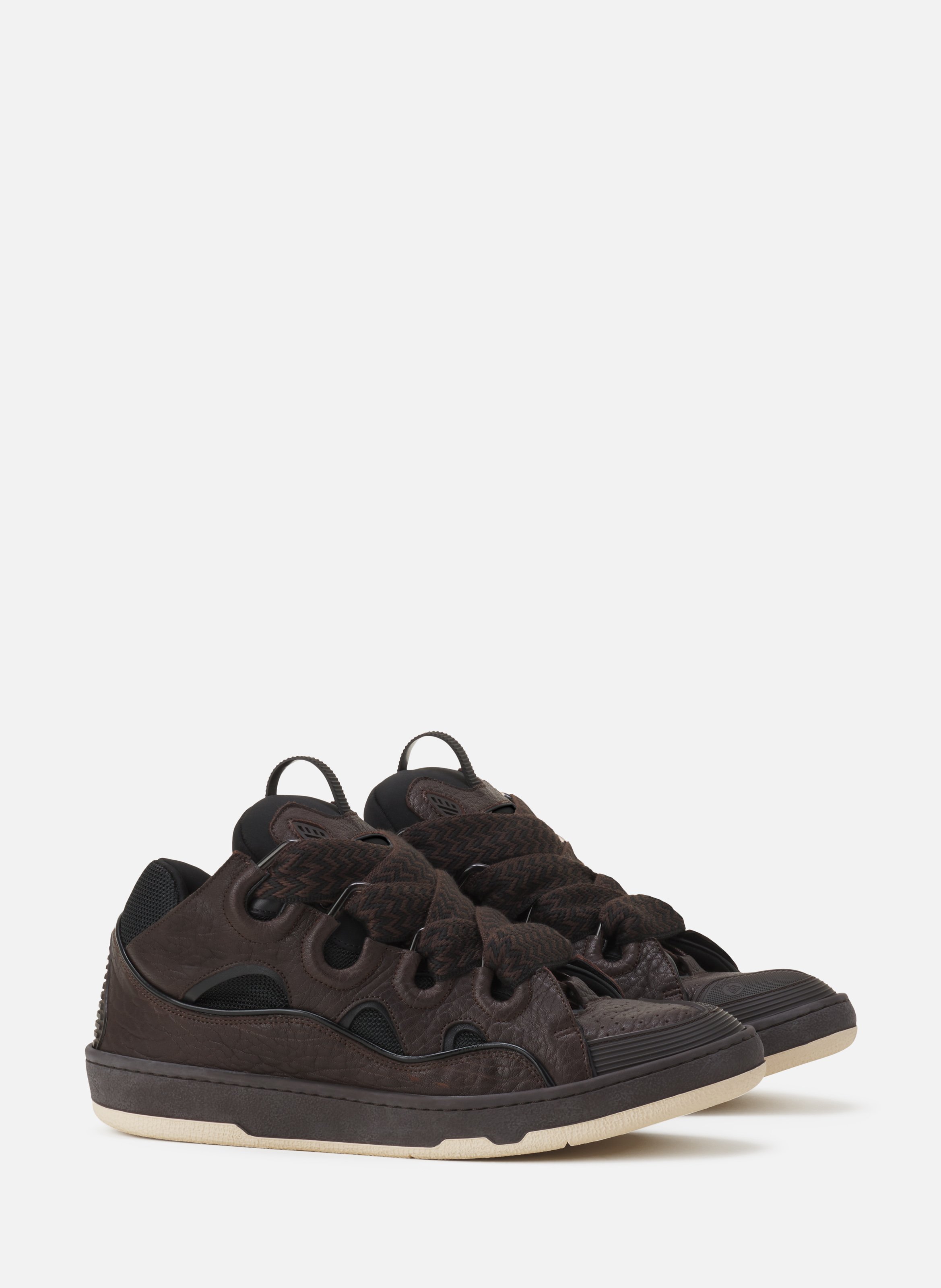 Sneakers curb en cuir effet dino LANVIN Noir