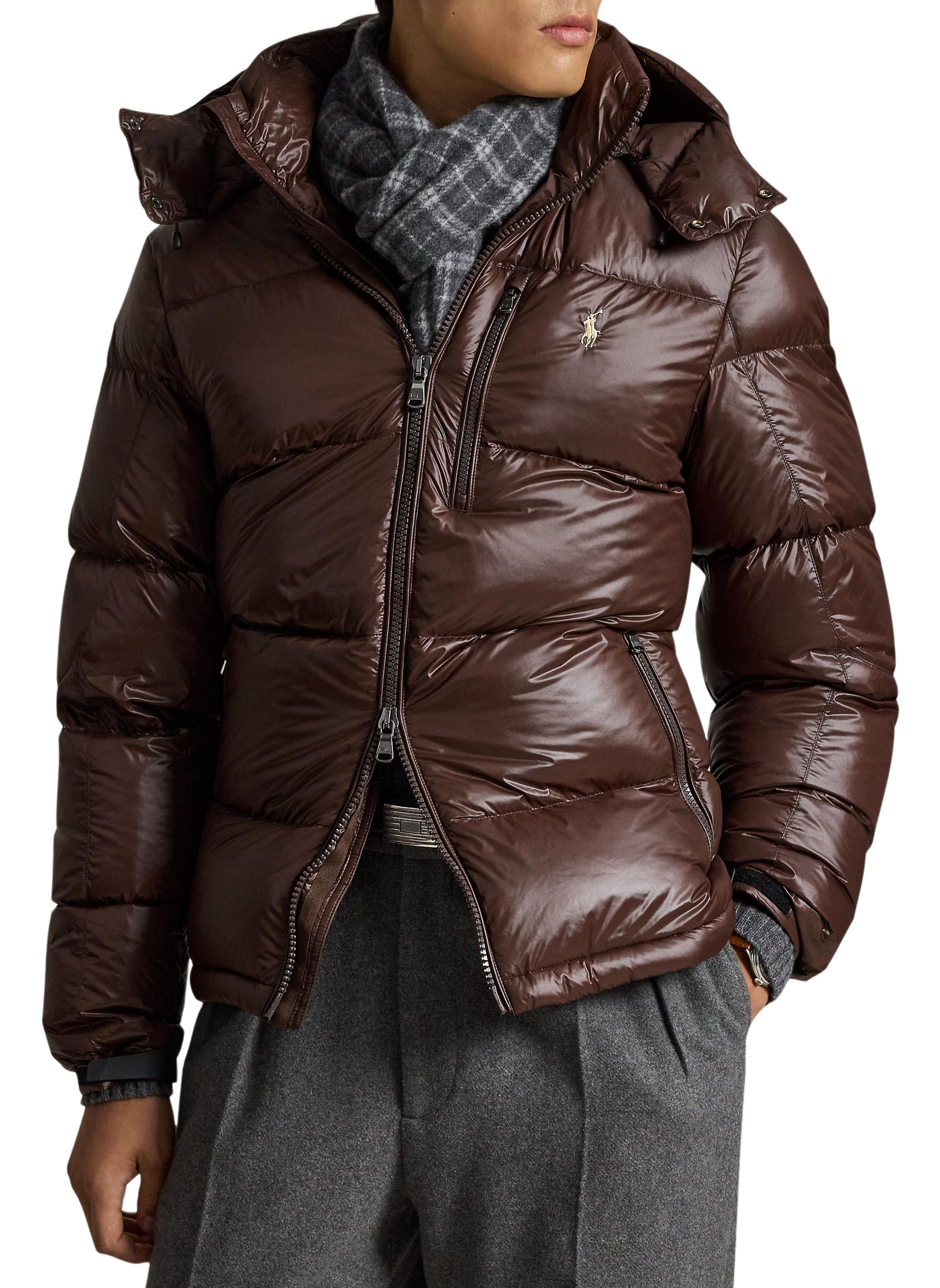 Gewatteerde jas met afneembare capuchon | Beige POLO RALPH LAUREN Heren