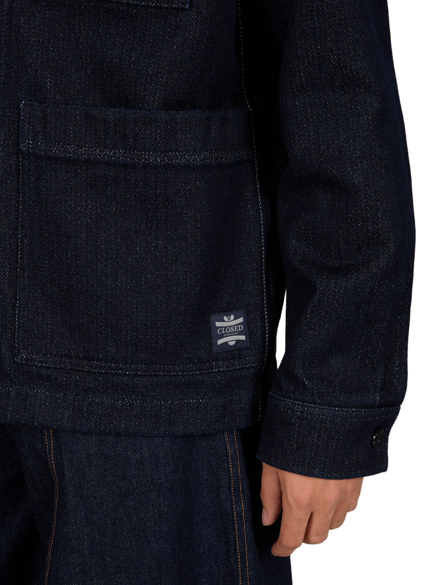 Straight denim jacket in cotton | Blue CLOSED Men