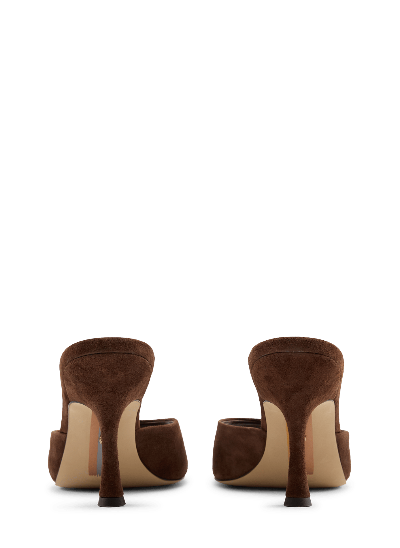 JEANIE heeled mules in lambskin leather SAM EDELMAN Brown
