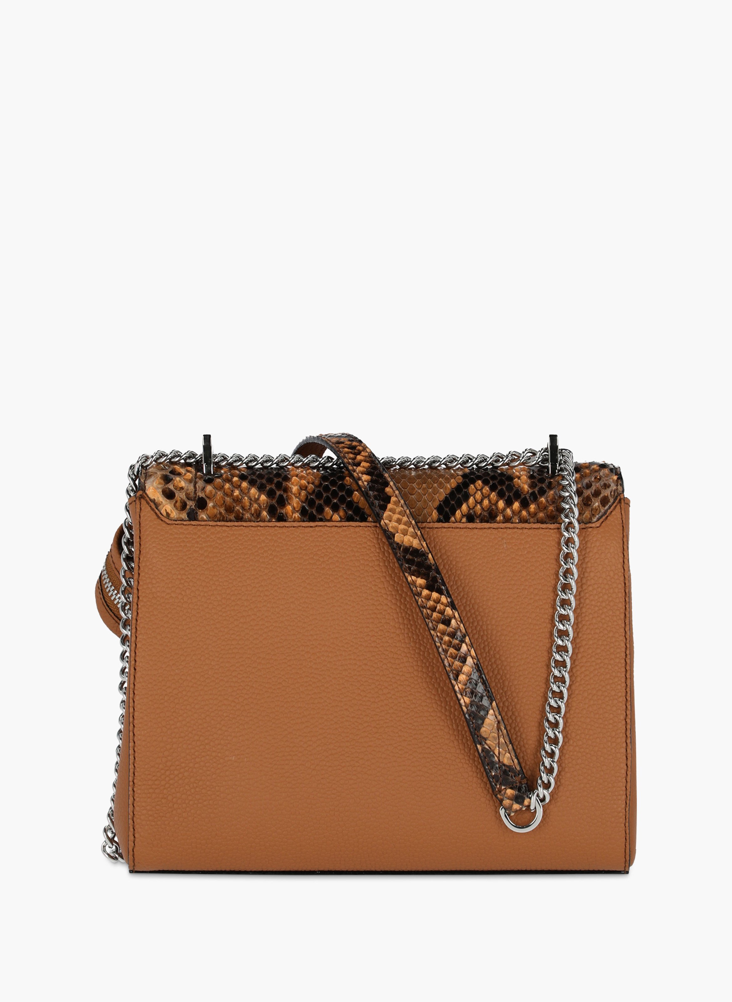 Lancel Ninon crossbody bag in grained cowhide leather & python LANCEL Beige