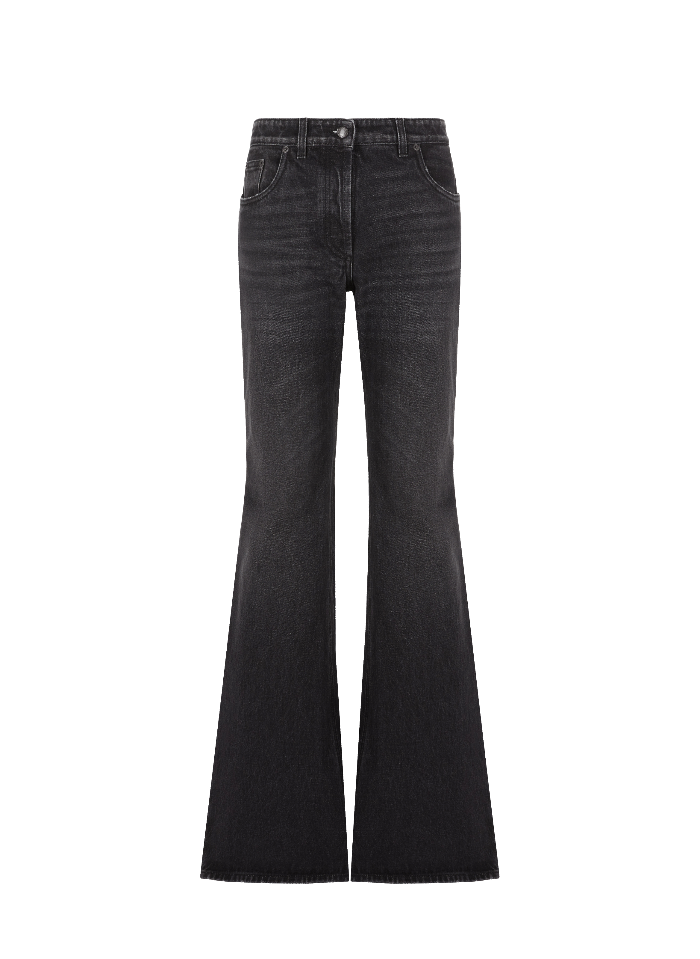 PRADA Jean évasé en coton denim Noir