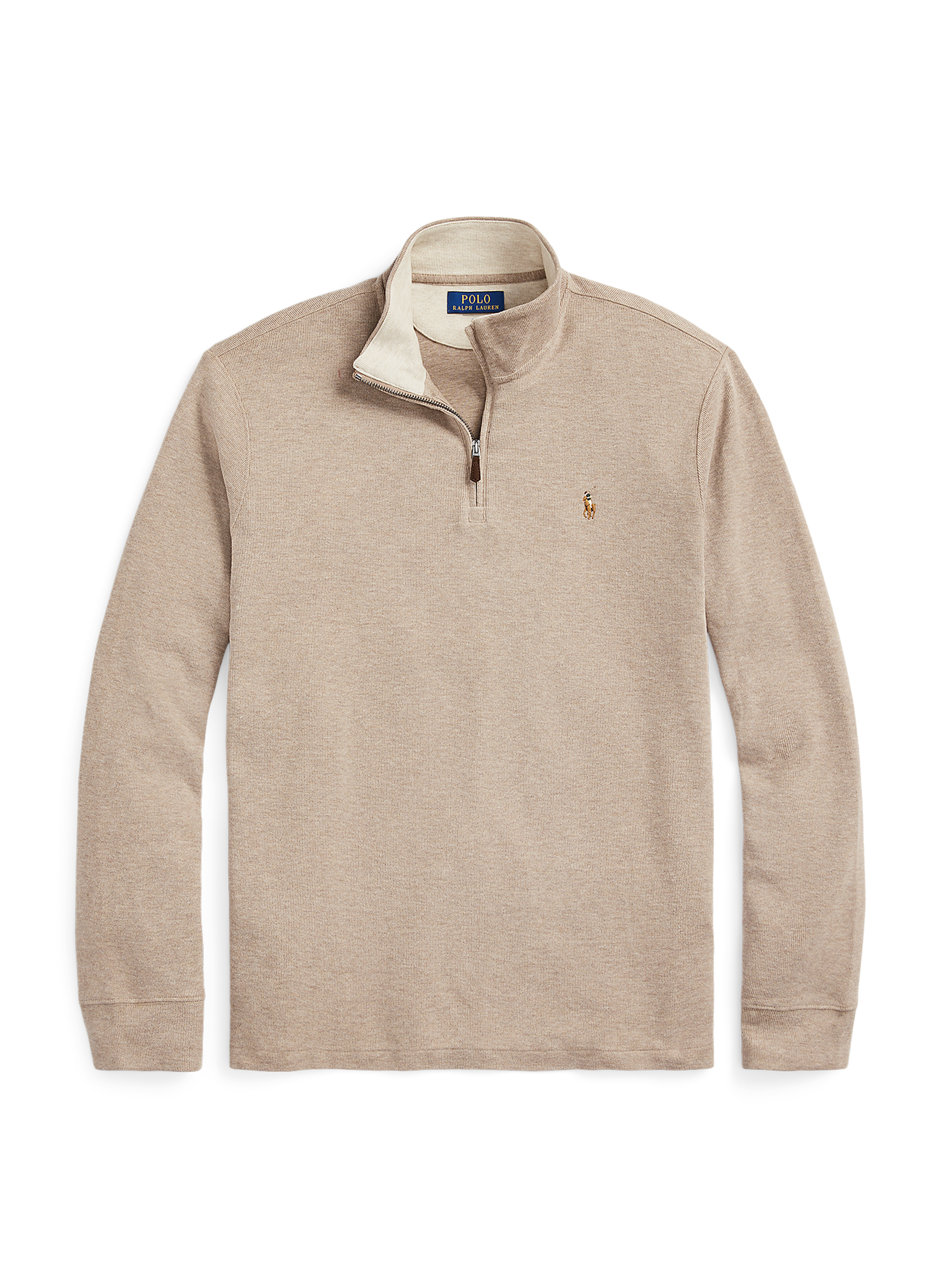 Pull col zippé en coton