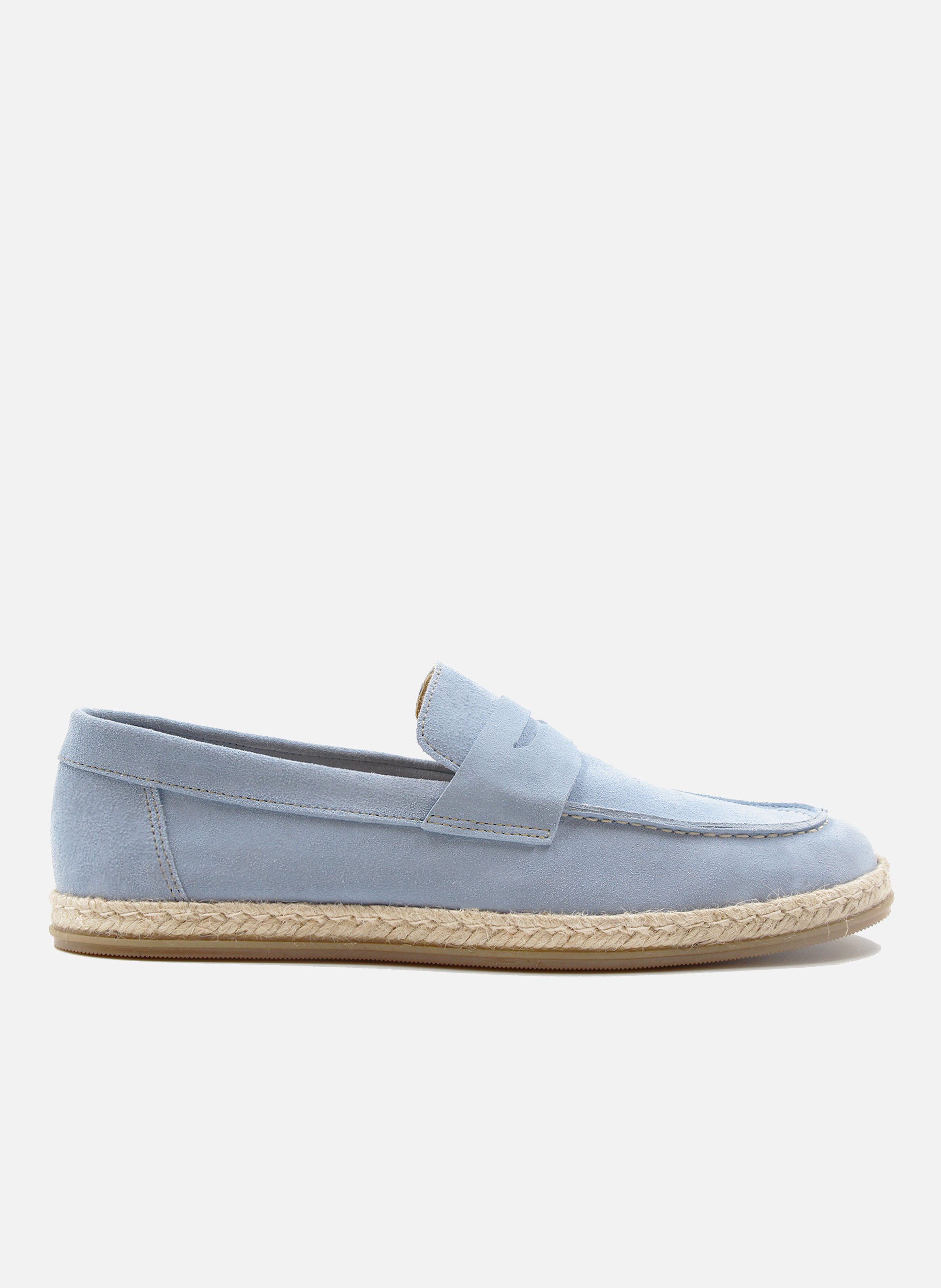Mocassins espadrille cuir daim JULES & JENN Bleu