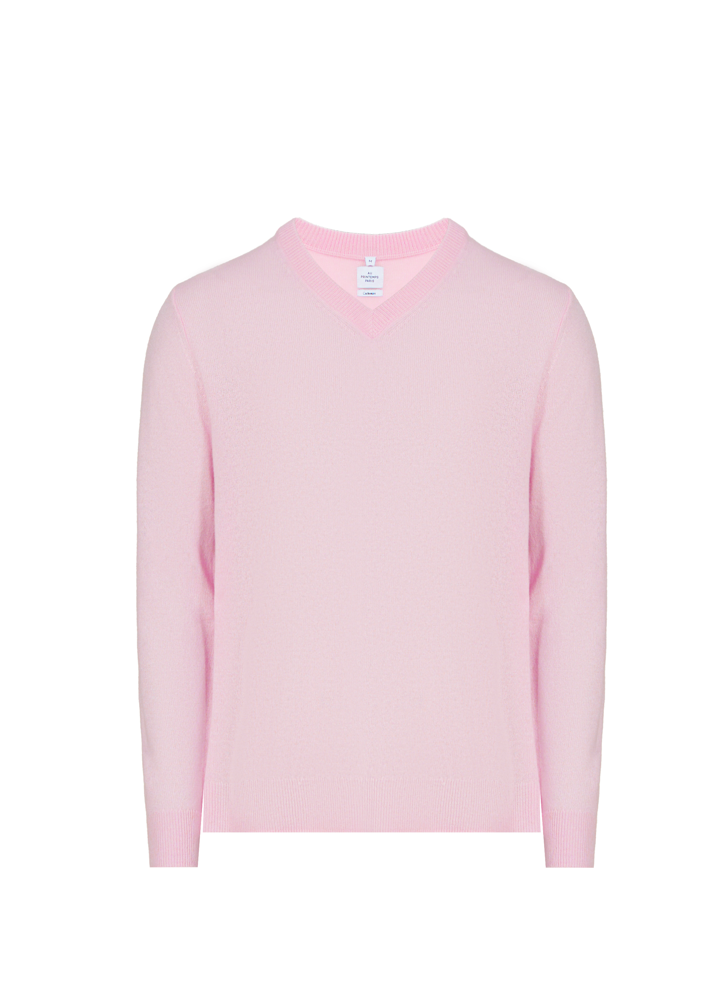 Pull col V en cachemire  Rose