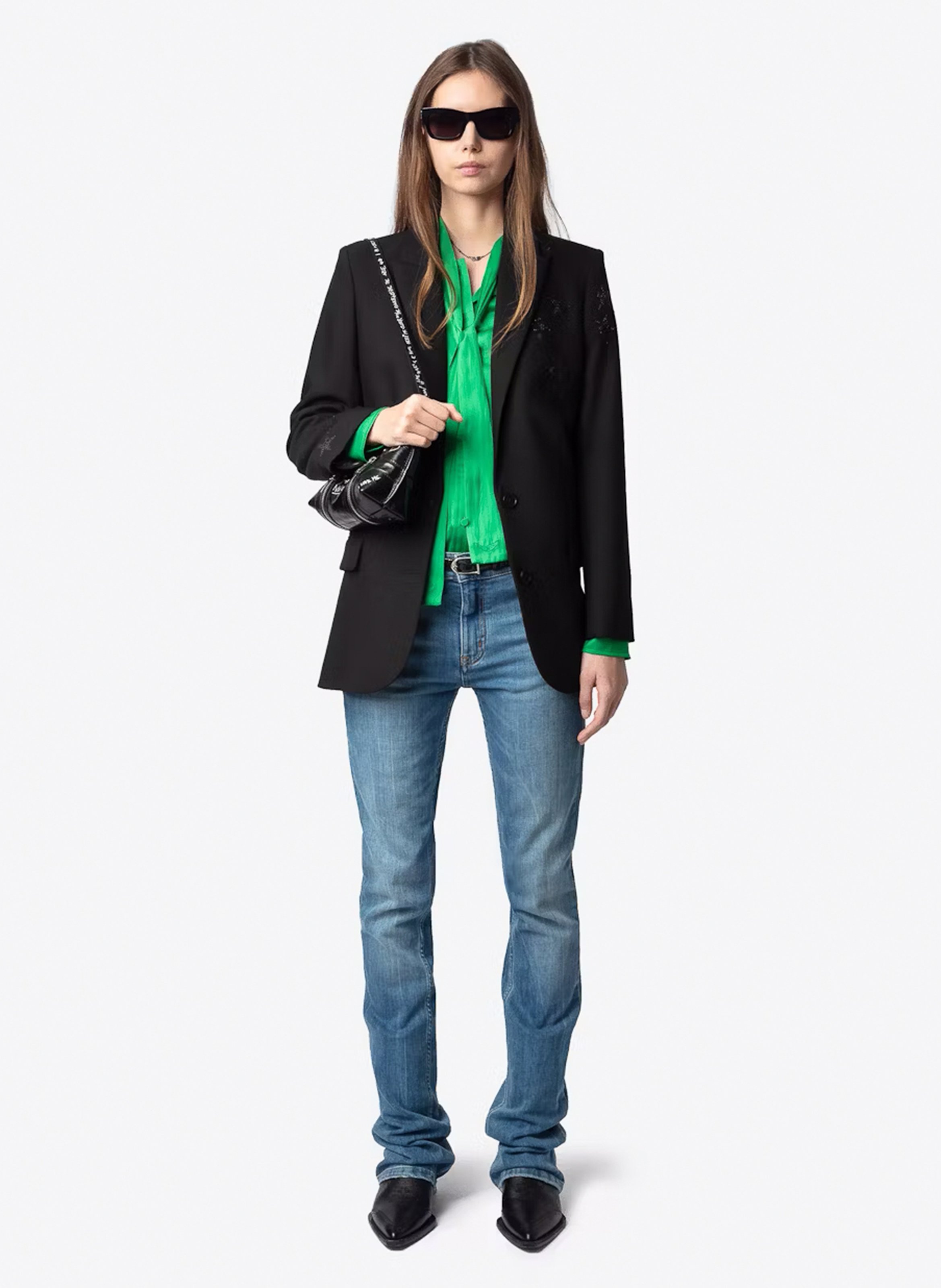 Chemise col lavallière satinée tulba ZADIG&VOLTAIRE Vert