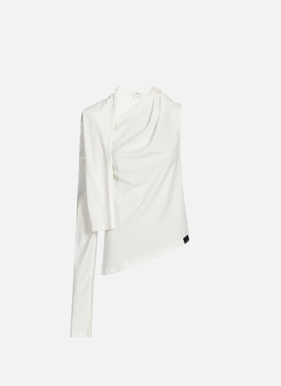 Asymmetrical T-shirt with cutout COURRÈGES Asymmetrical T-shirt with cutout COURRÈGES