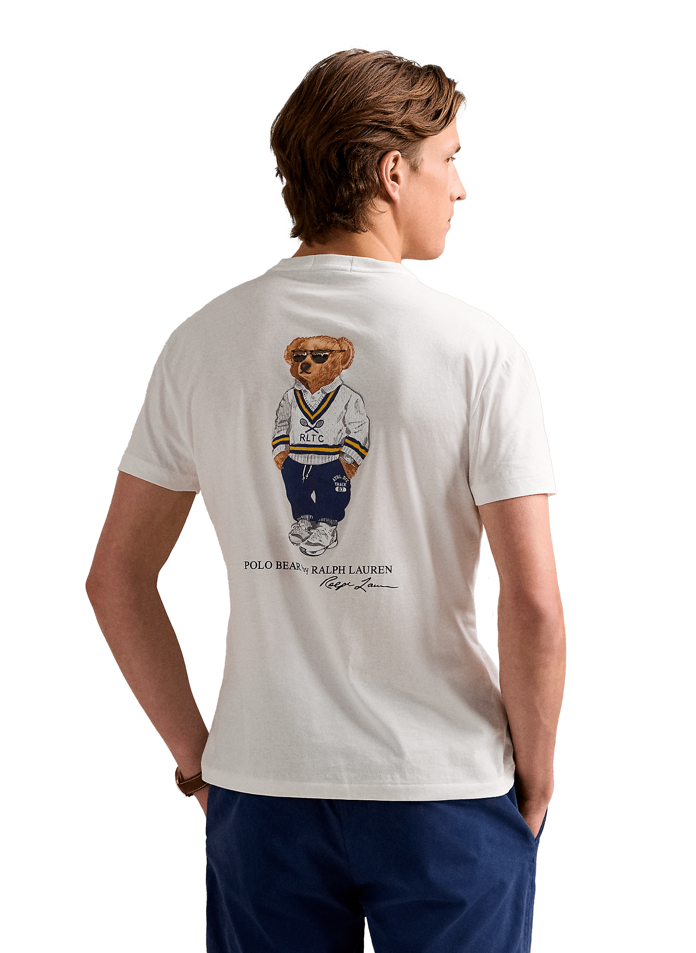 T-shirt droit imprimé en coton POLO RALPH LAUREN Blanc
