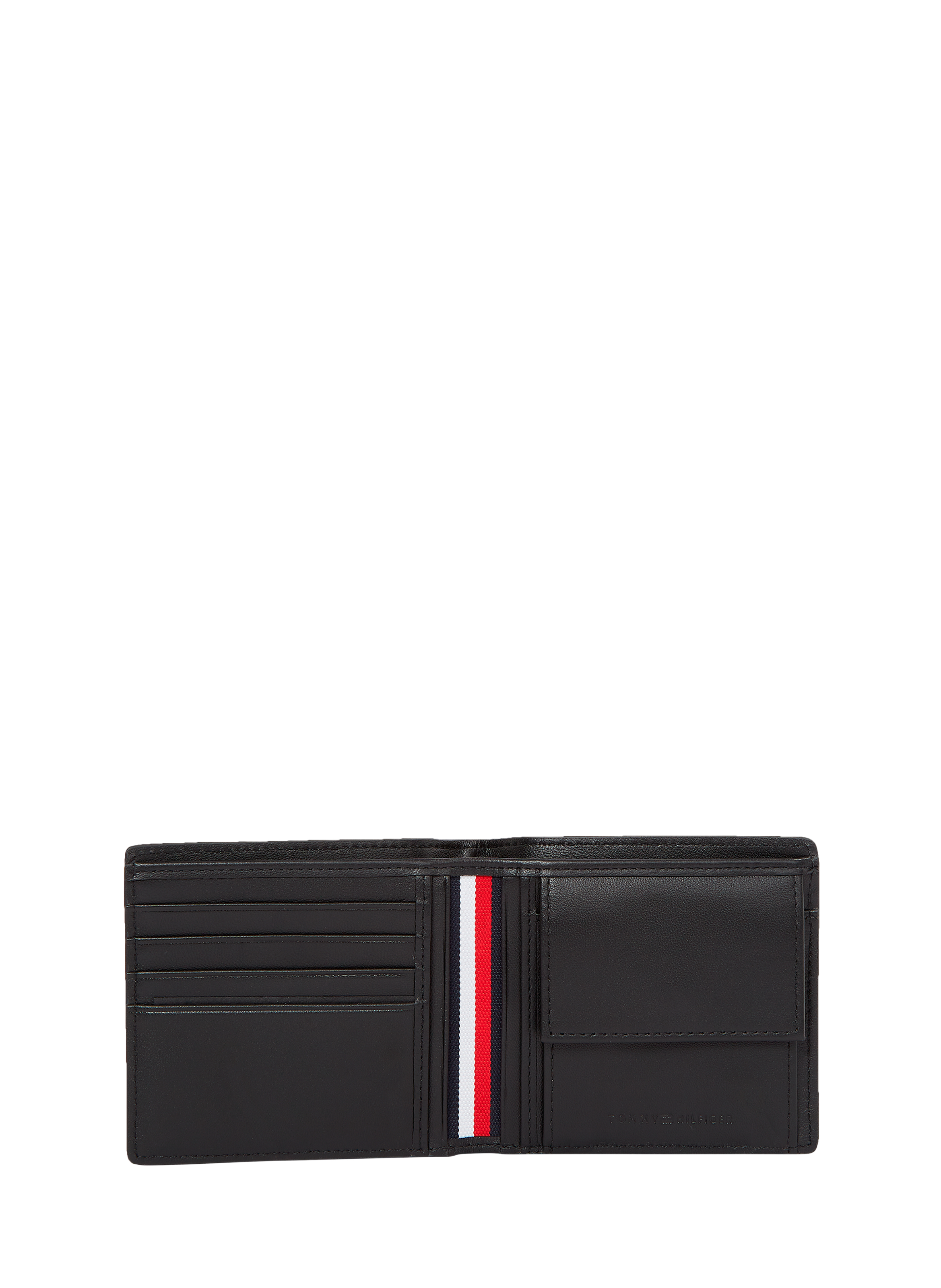 Portefeuille en cuir TOMMY HILFIGER Noir