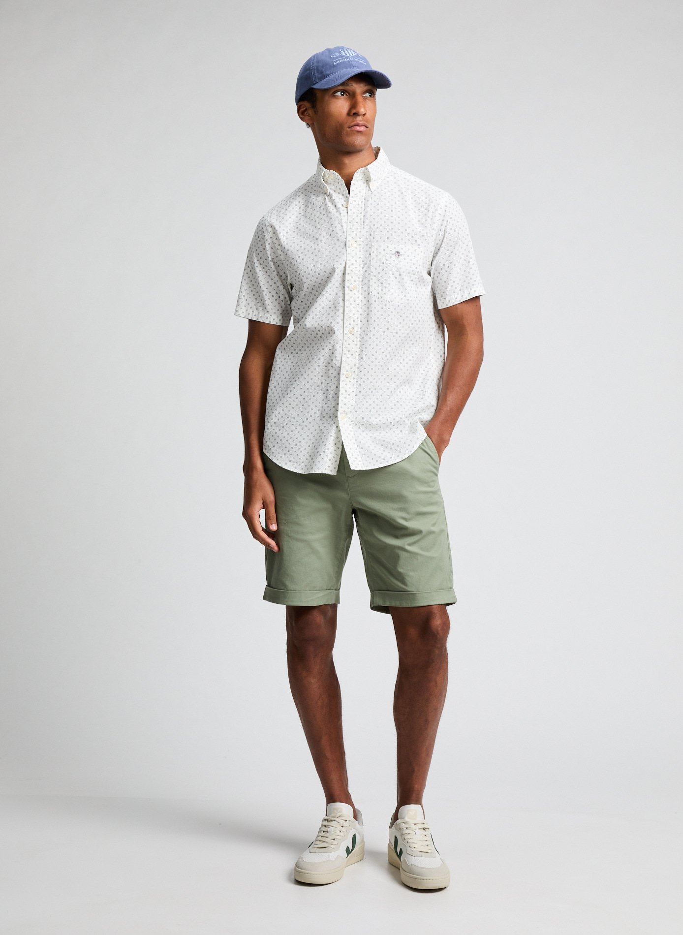  Printed cotton shirt GANT Beige